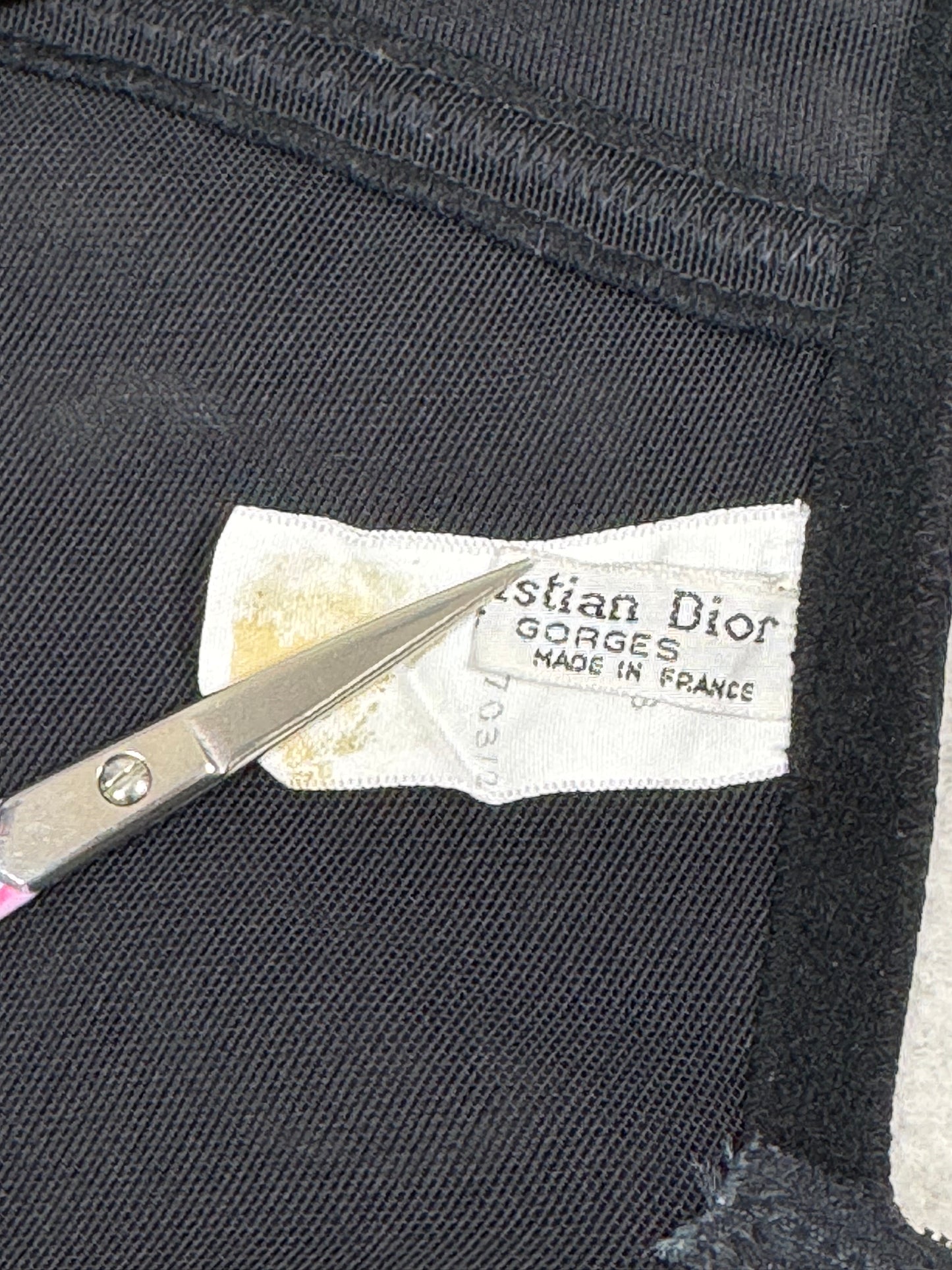 1950's Christian Dior Old Hollywood Starlet Pin-Up Sheer Black Nylon & Lace Cone Bra Mini Dress Lingerie