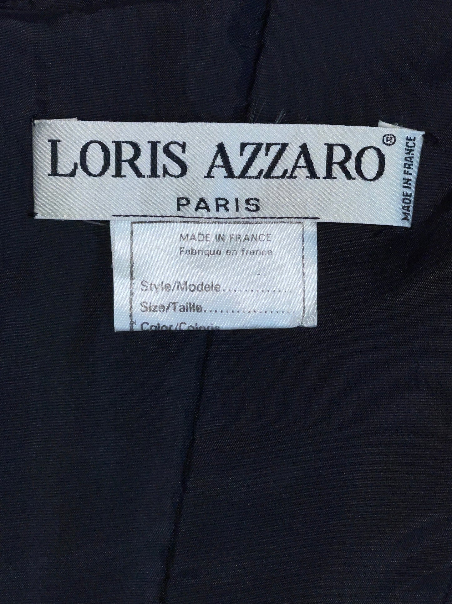 Vintage 1970's Loris Azzaro Sheer Black Off Shoulder Bustier Sequin Gown Dress