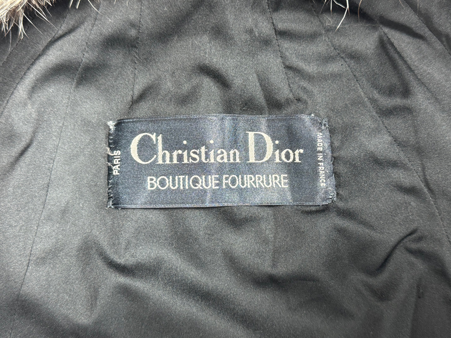 1980's Christian Dior Mink & Fox Fur Bat Wing Cocoon Coat Jacket