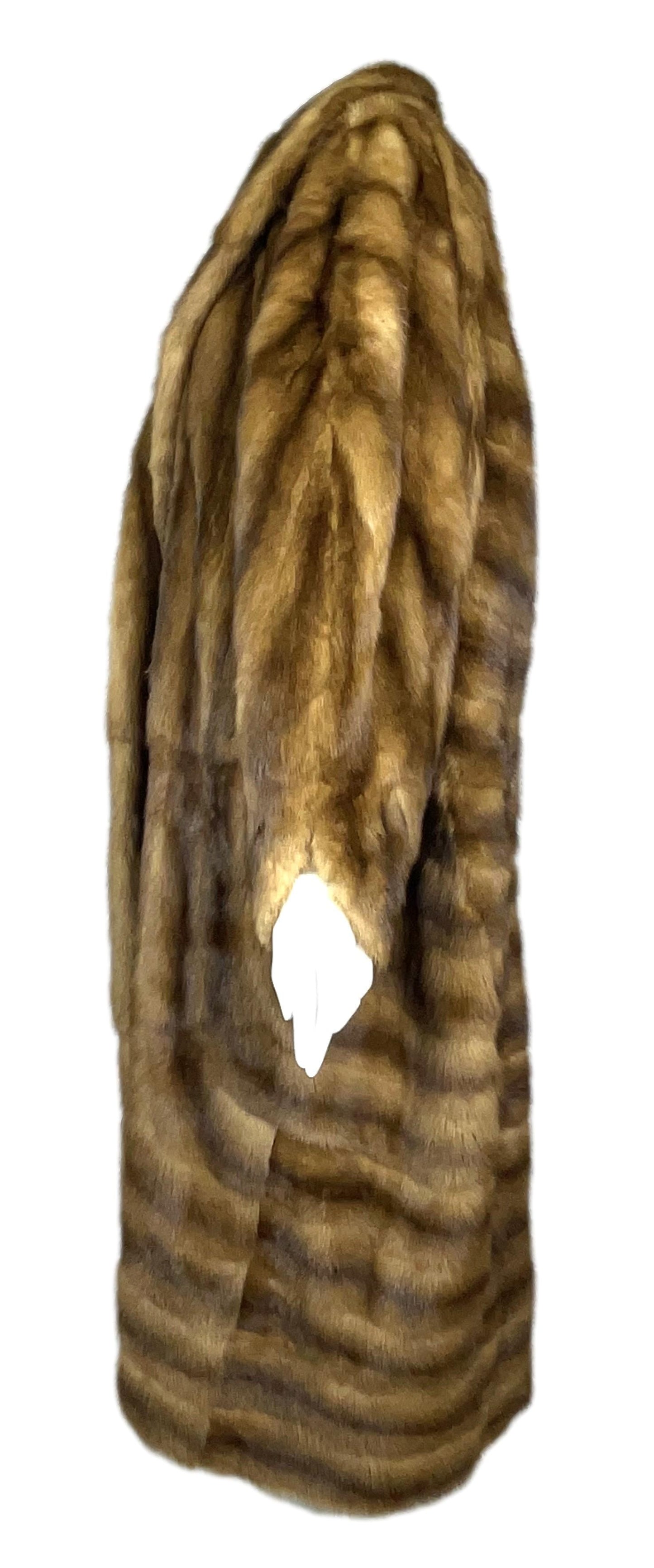 1986 Fendi by Karl Lagerfeld Kolinsky Sable Fur 1920's Style Open Front Coat