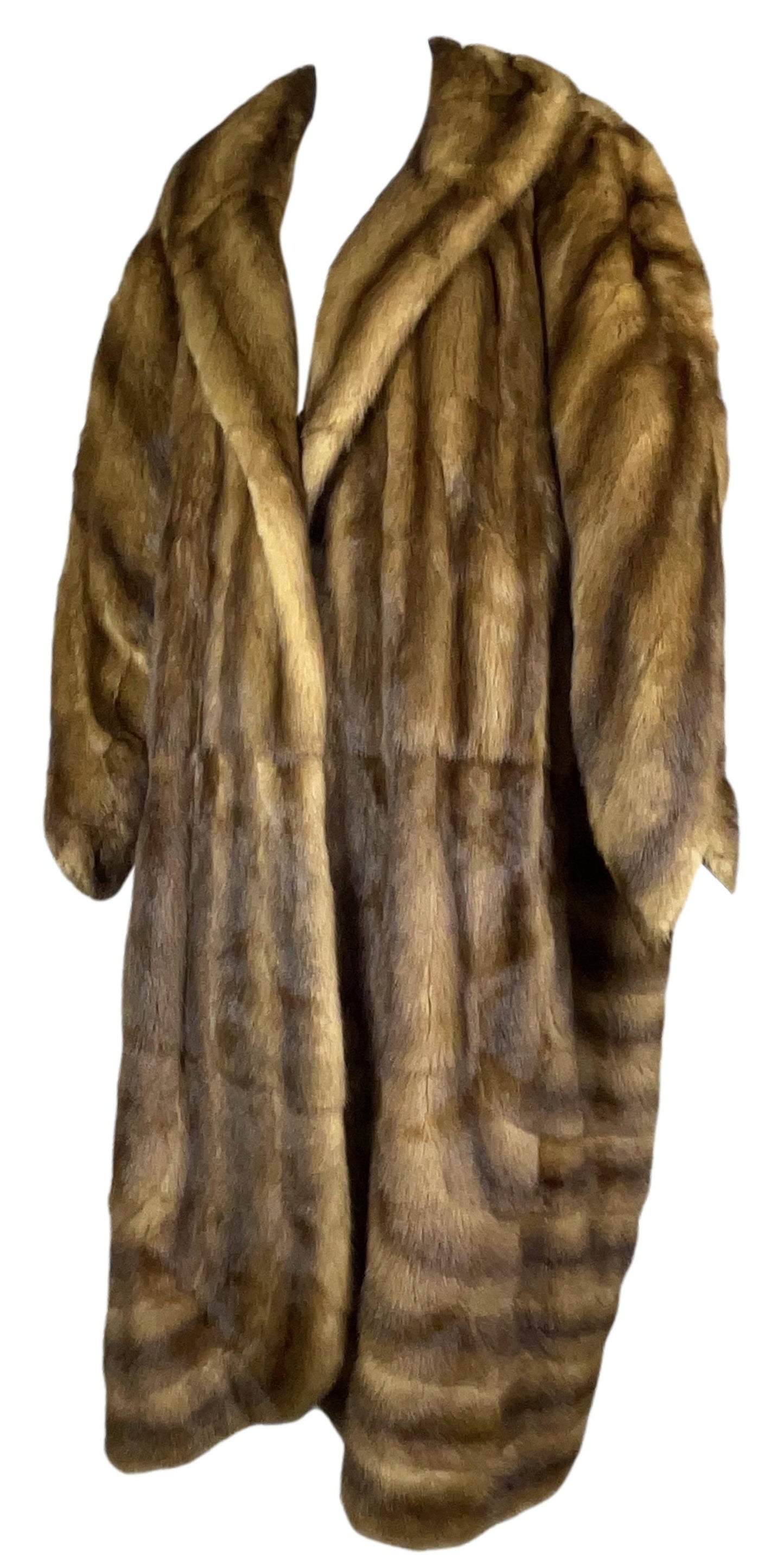 1986 Fendi by Karl Lagerfeld Kolinsky Sable Fur 1920's Style Open Front Coat