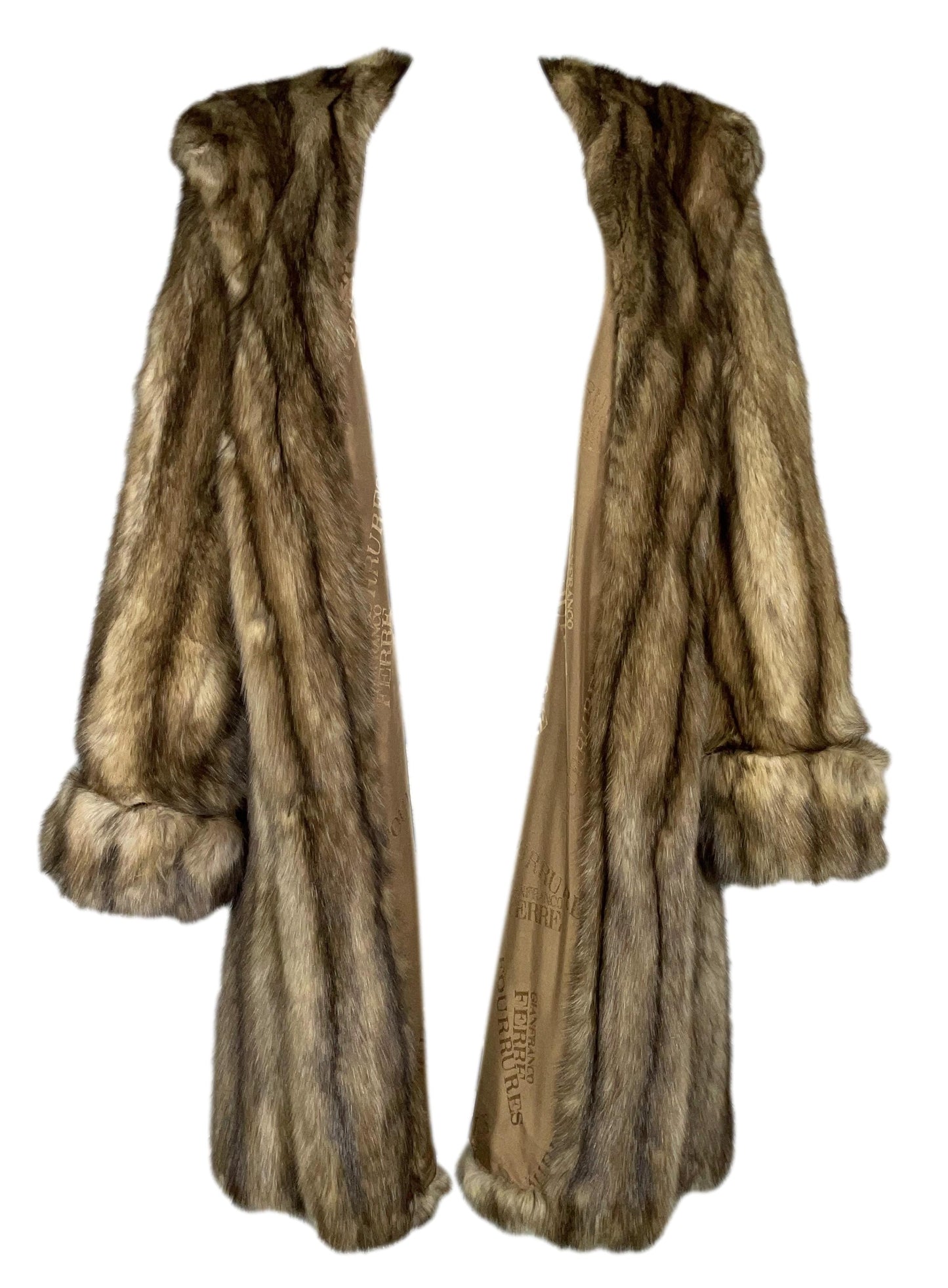 Vintage 1988 Gianfranfo Ferre Sobol Russian Golden Sable Fur Hooded Coat