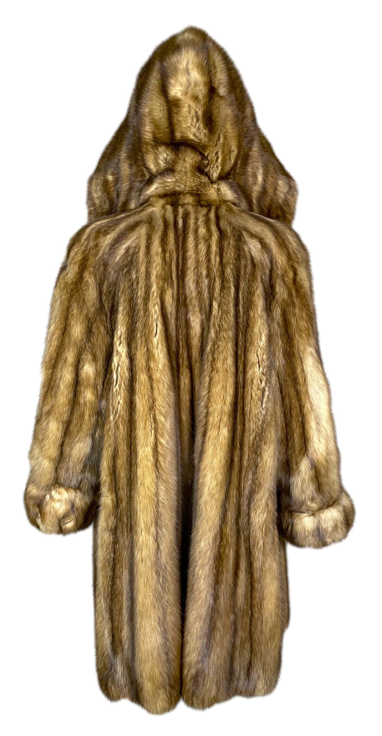 Vintage 1988 Gianfranfo Ferre Sobol Russian Golden Sable Fur Hooded Coat