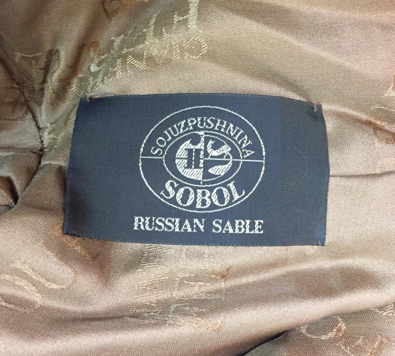 Vintage 1988 Gianfranfo Ferre Sobol Russian Golden Sable Fur Hooded Coat