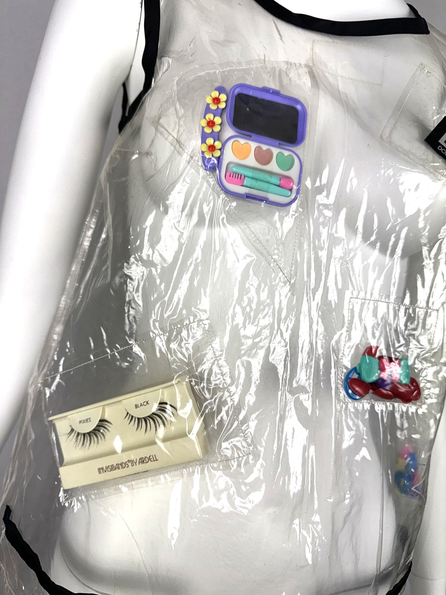 RARE Vintage 1990's D&G by Dolce & Gabbana Barbie Clear Plastic MOD Novelty Mini Dress