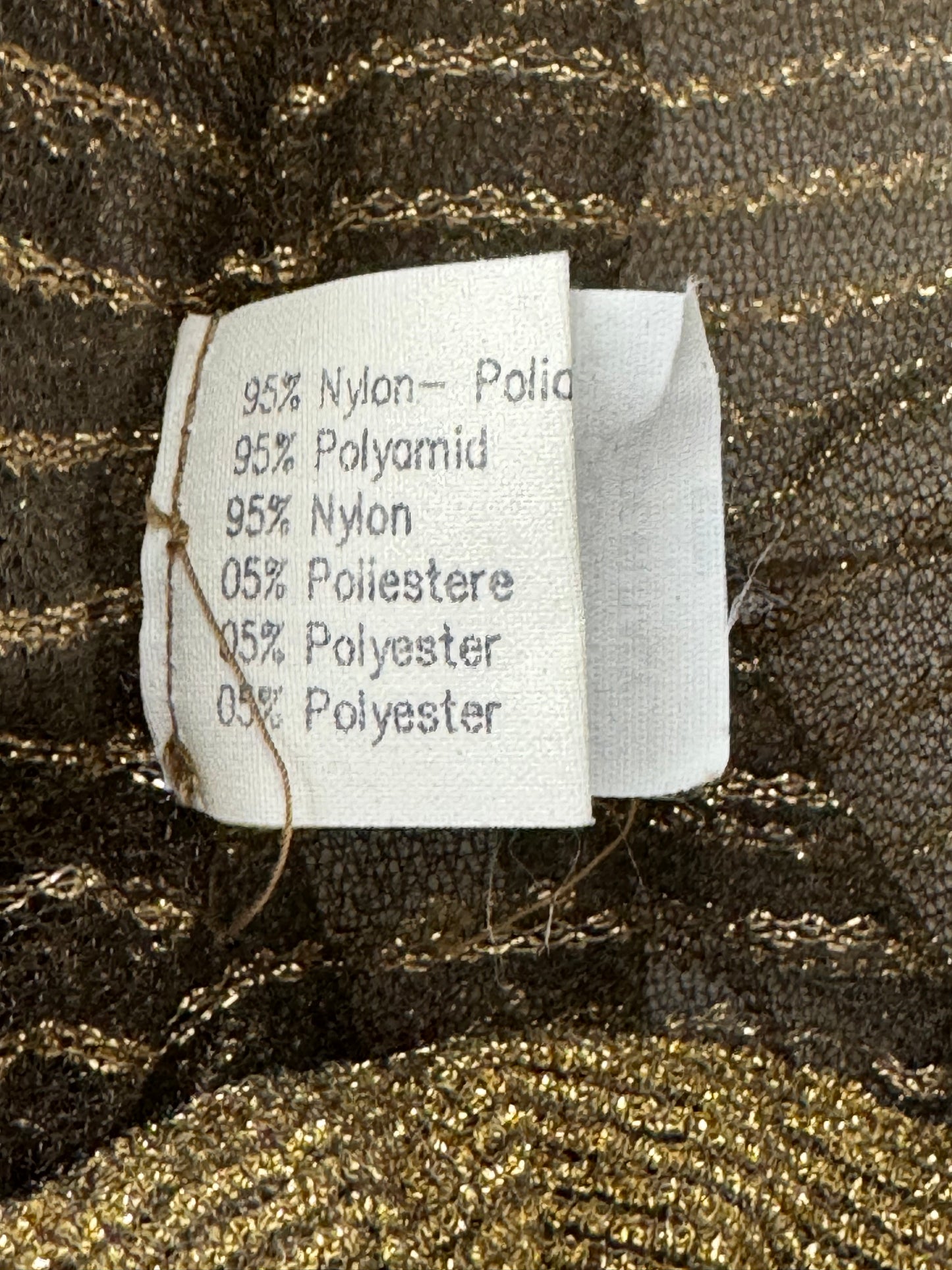 F/W 1990 Gianfranco Ferre Runway Sheer Plunging Gold & Brown Tulle Cropped Jacket