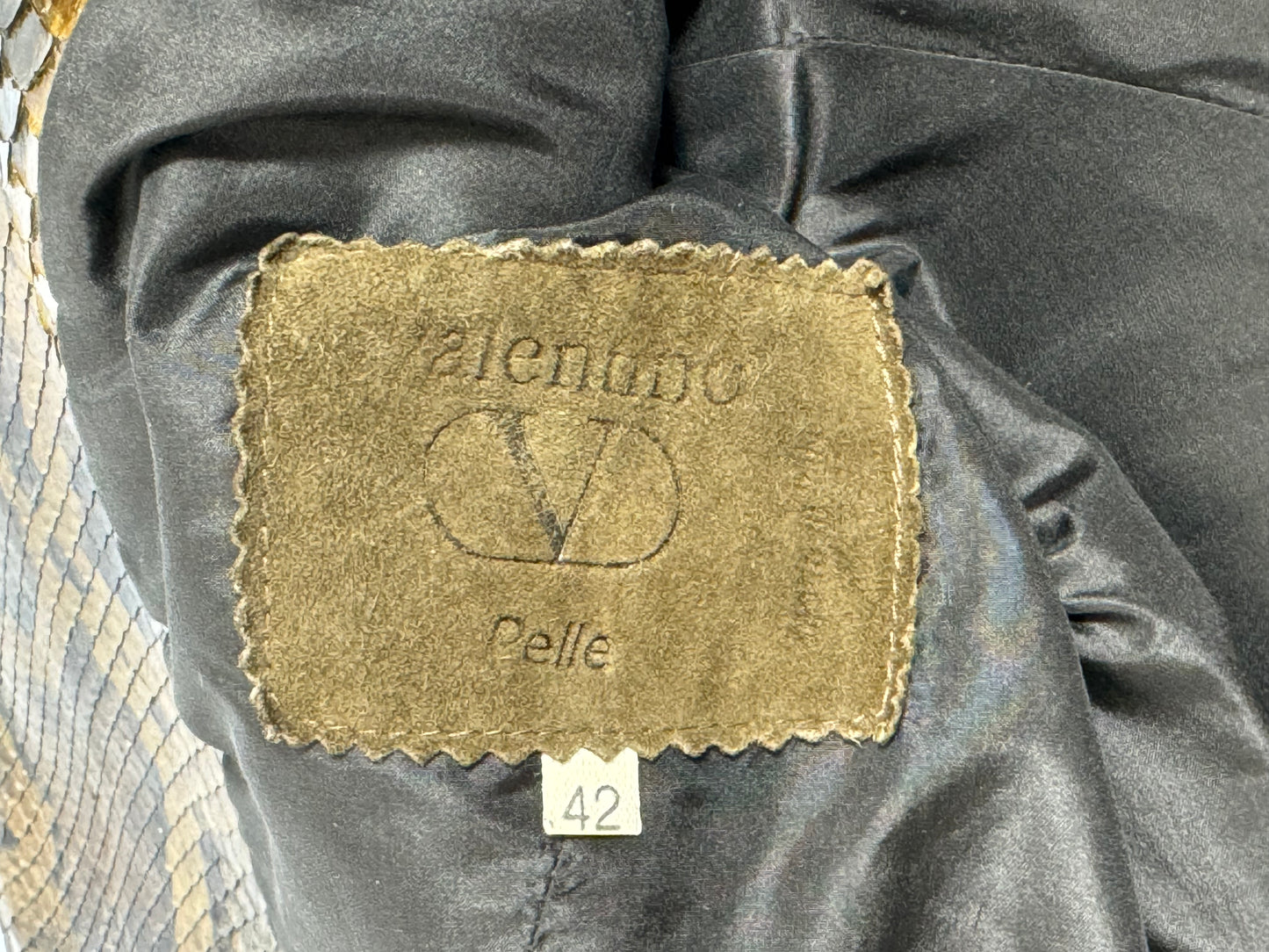Vintage 1990's Valentino Haute Couture Python & Sable Fur Fitted Jacket