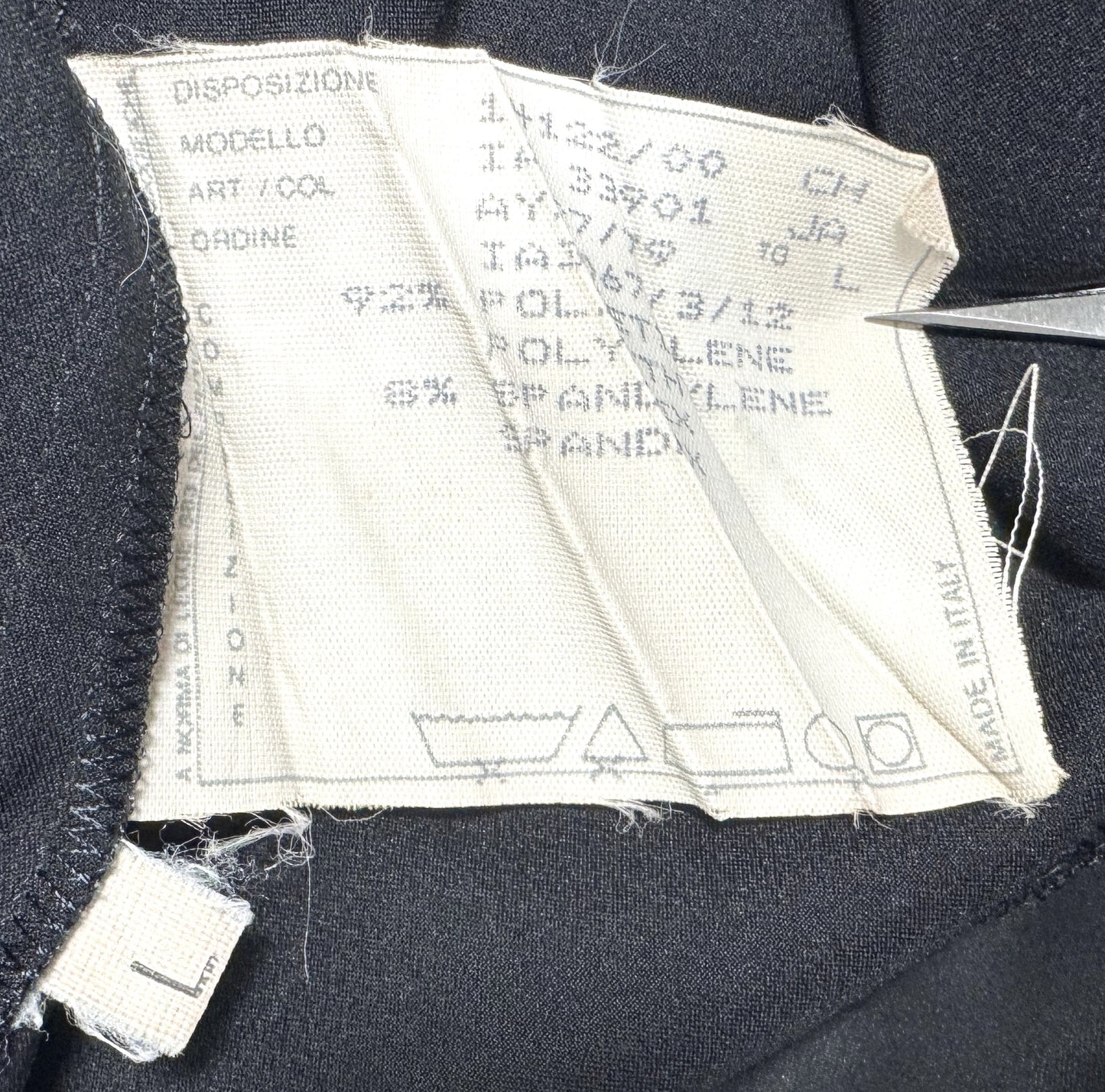 Vintage 1990's Alexander McQueen Black Stretch Satin L/S Plunging Maxi Gown Dress