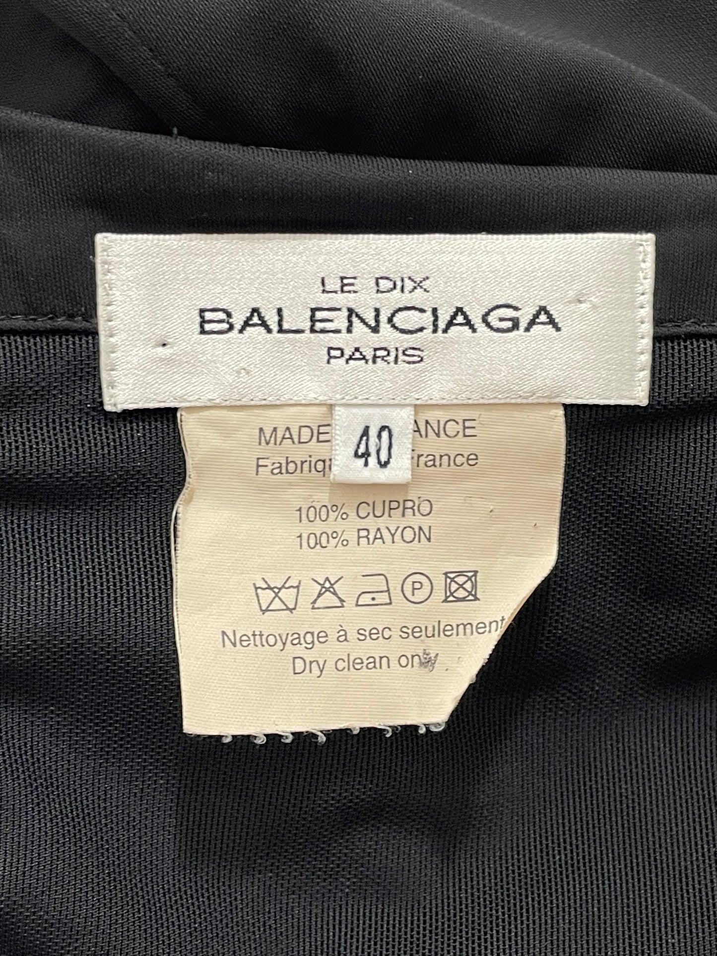 Vintage 1990's Balenciaga by Nicolas Ghesquière Sheer Black Strapless Maxi Dress