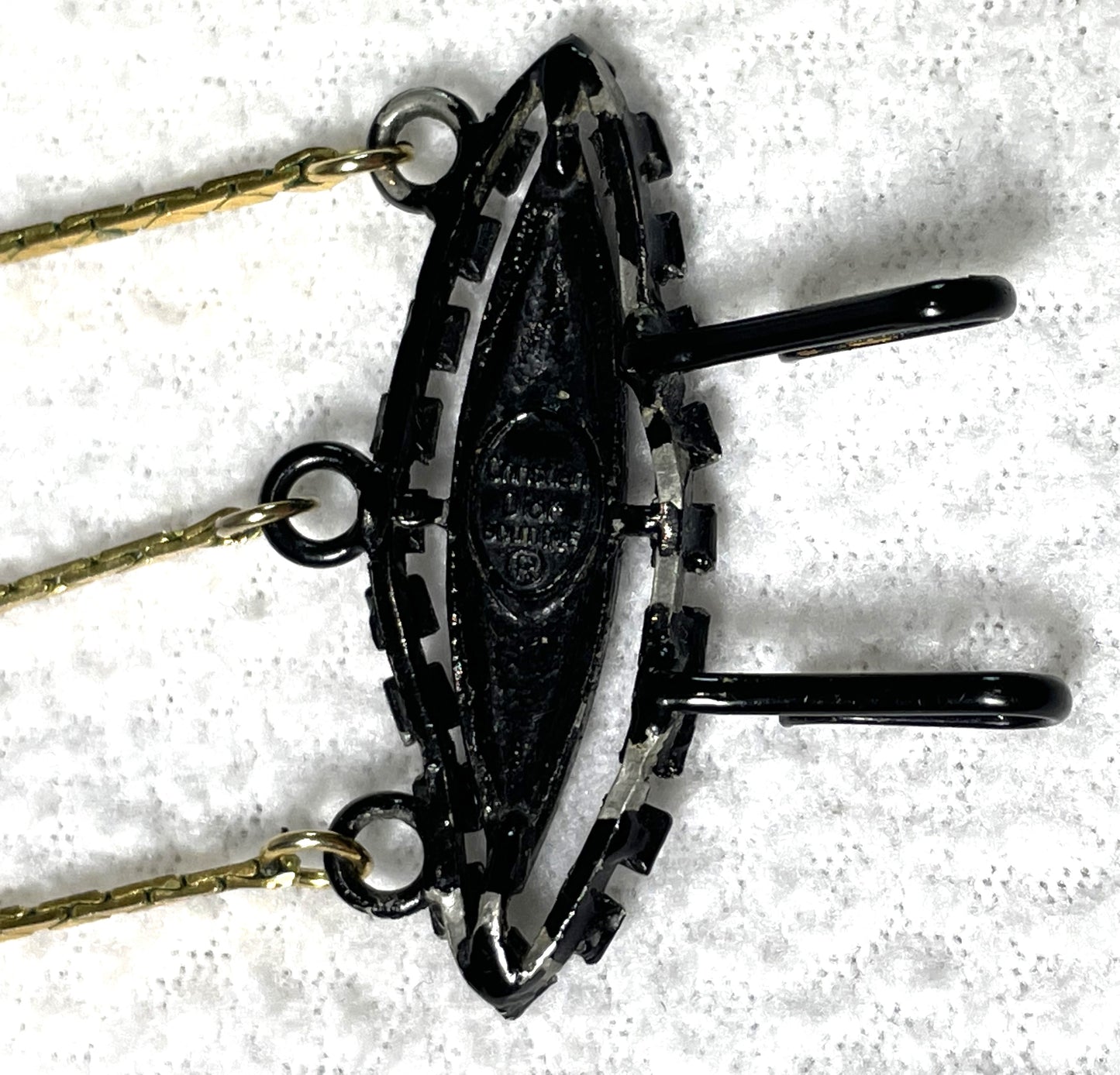 C. 1997 Christian Dior by John Galliano Victorian Goth Queen Large Black Gold Choker Necklace & Earrings