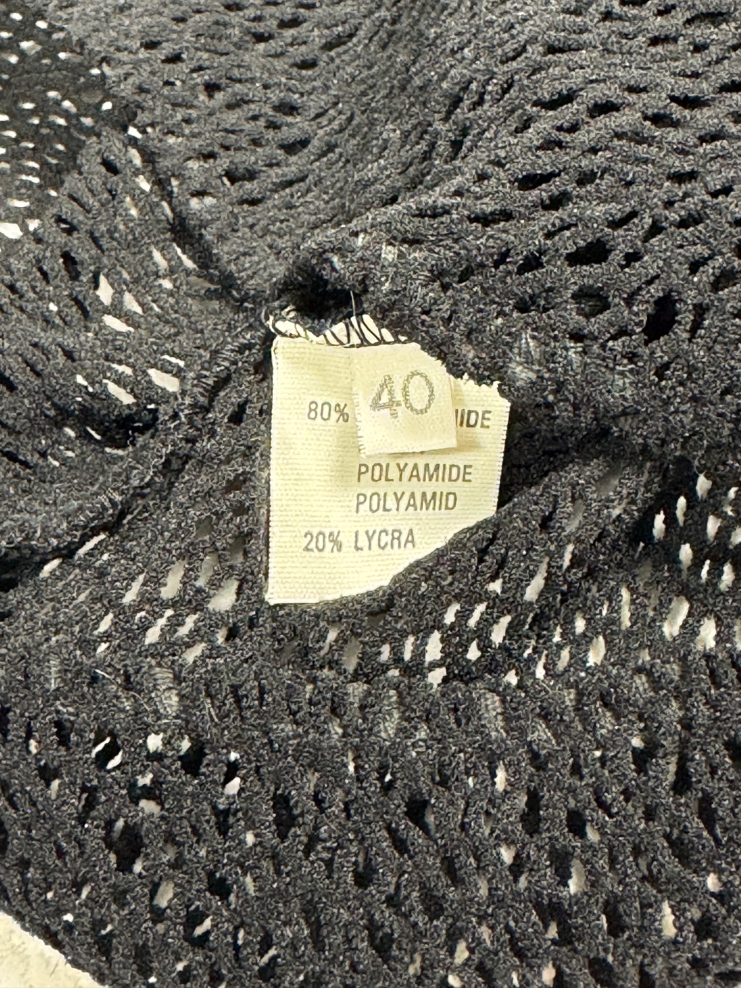 Vintage 1990's Dolce & Gabbana Sheer Black Fishnet Strapless Romper Jumpsuit