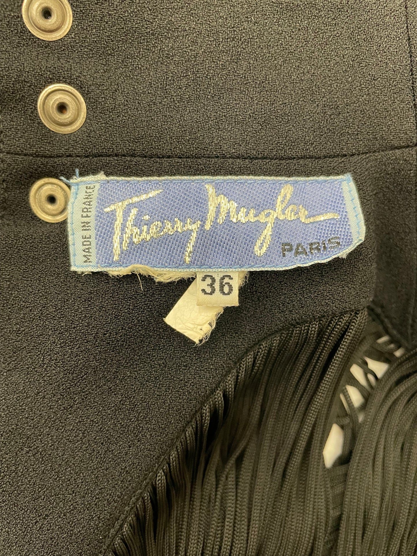 Vintage 1990's Thierry Mugler Sheer Fringe Top