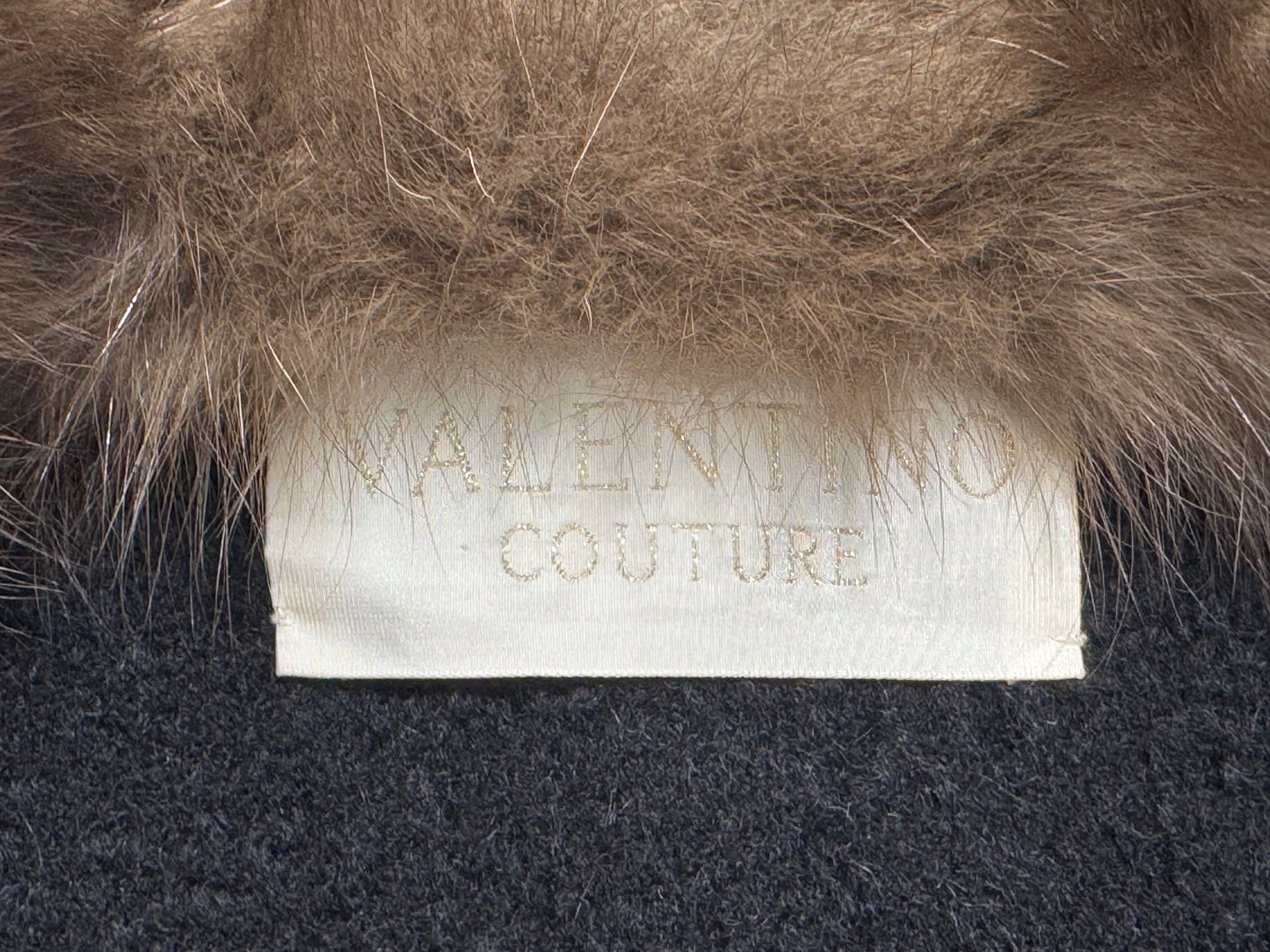 2000's Valentino Haute Couture Black Wool 1940's Old Hollywood Style Fitted Black Jacket w Sable Fur Trim & Collar