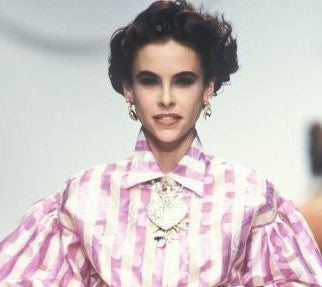 F/W 1992 Christian Dior by Gianfranco Ferre Runway Large Gold Crystal Heart and Chunky Gold Chain Necklace
