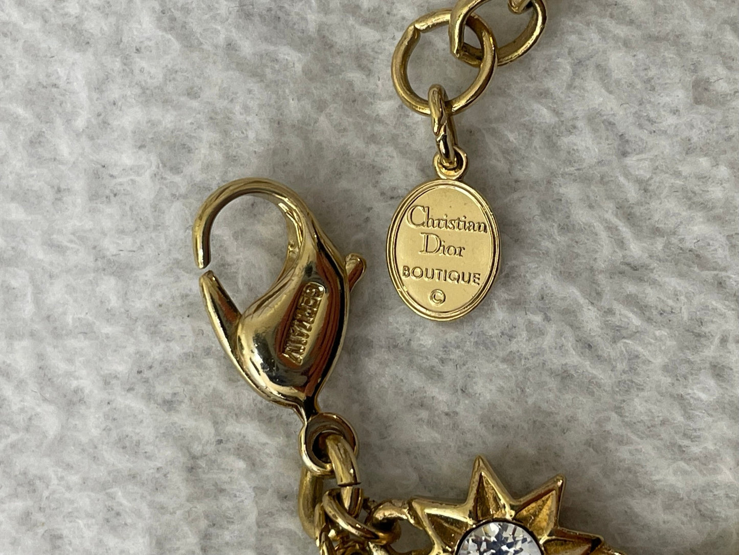 F/W 1992 Christian Dior by Gianfranco Ferre Runway Large Gold Crystal Star Bib Necklace