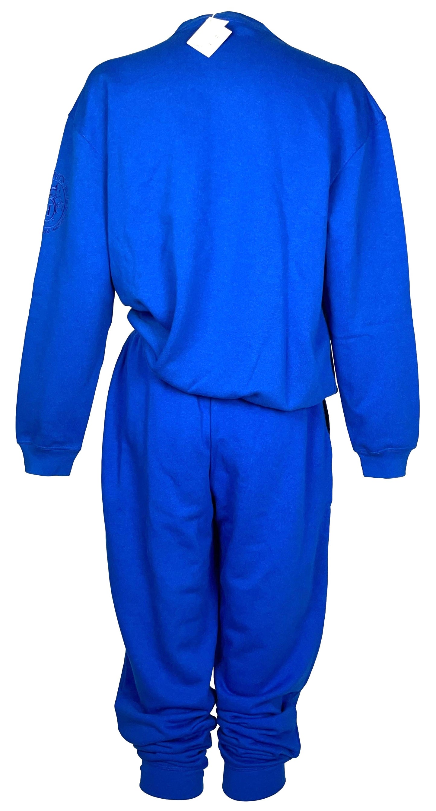 NWT Vintage S/S 1992 Hermès Royal Blue Jumpsuit Tracksuit Sweatshirt Sweat Pants Set