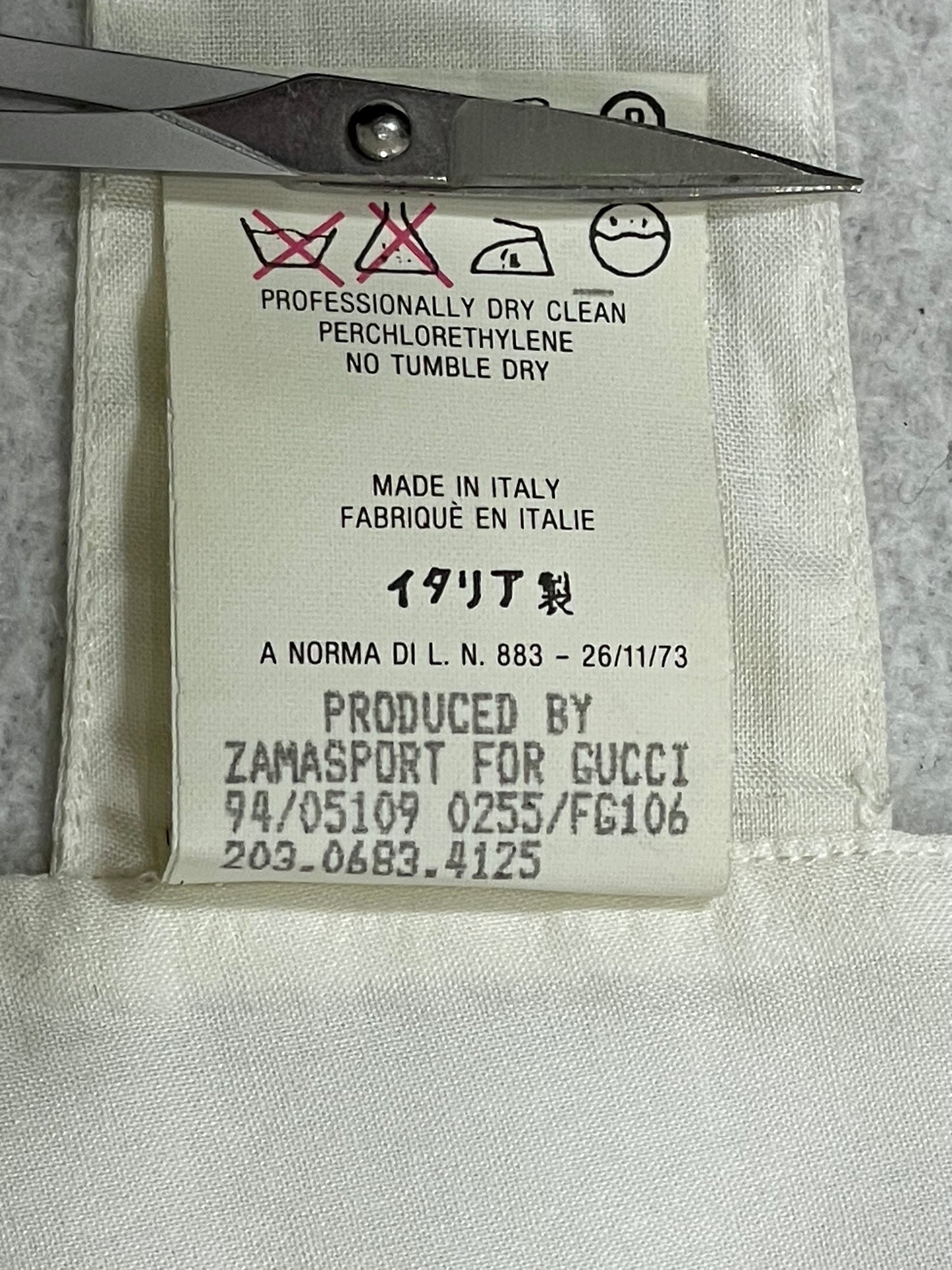 F/W 1994 Gucci by Tom Ford Runway White Plunging Vest Top