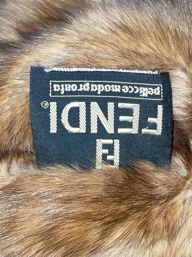 F/W 1995 Fendi by Karl Lagerfeld Sable Fur & Black Satin Reversible Hooded Coat