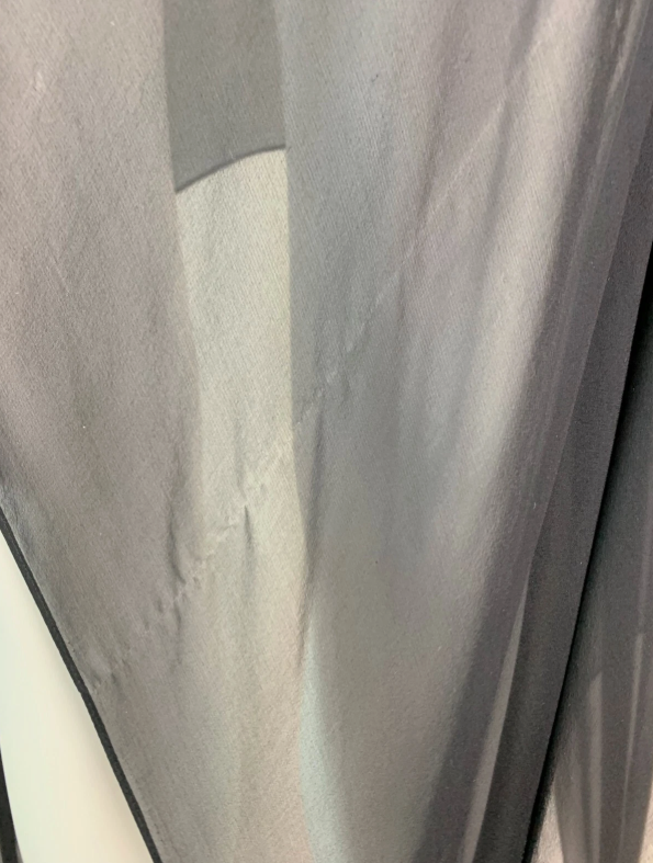 F/W 1996 Jean Paul Gaultier Runway Sheer Black Silk Chinoiserie Kimono Dress