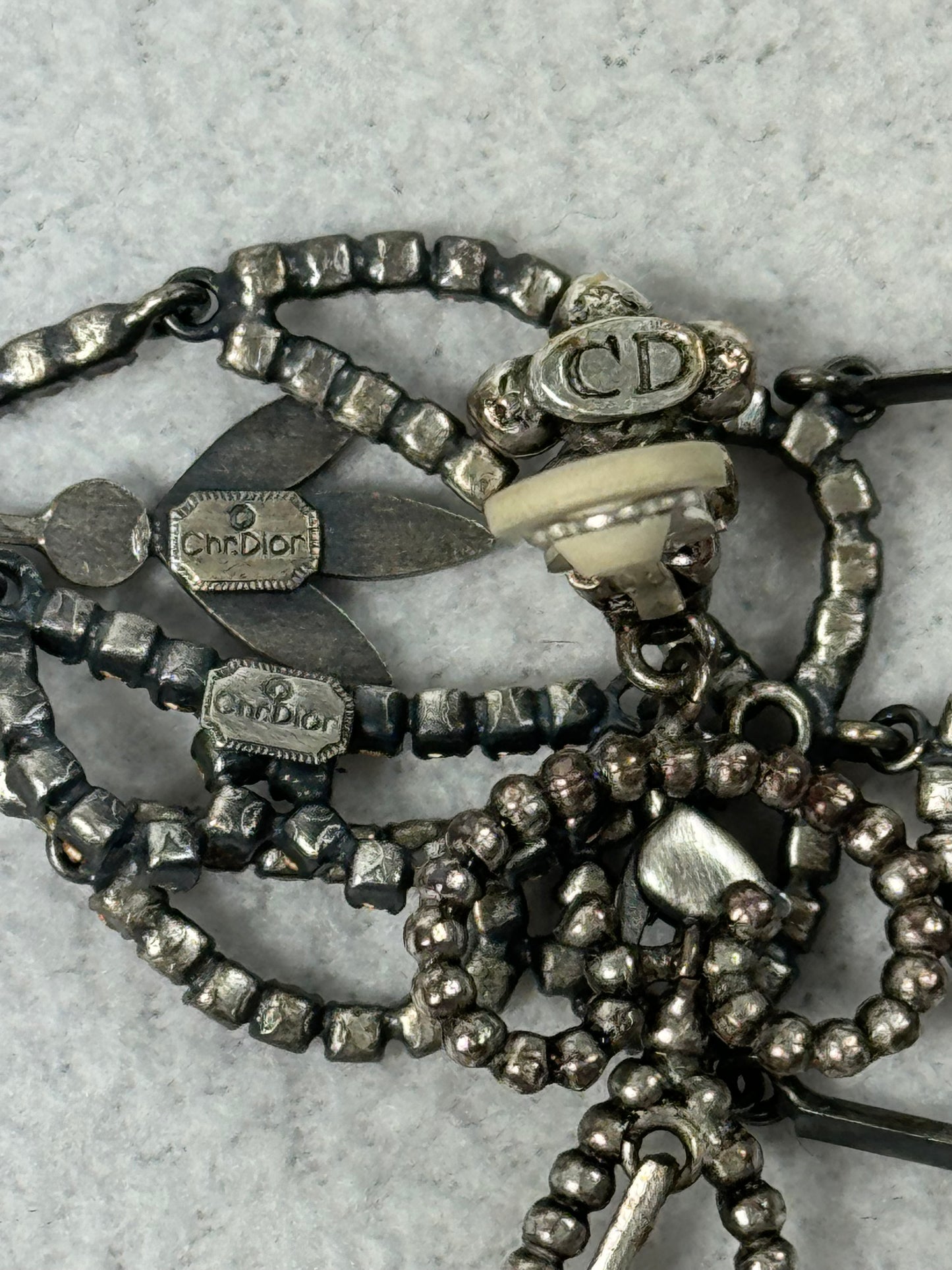 F/W 1997 Christian Dior by John Galliano Large Crystal Drop Earrings & 2 Necklace Set