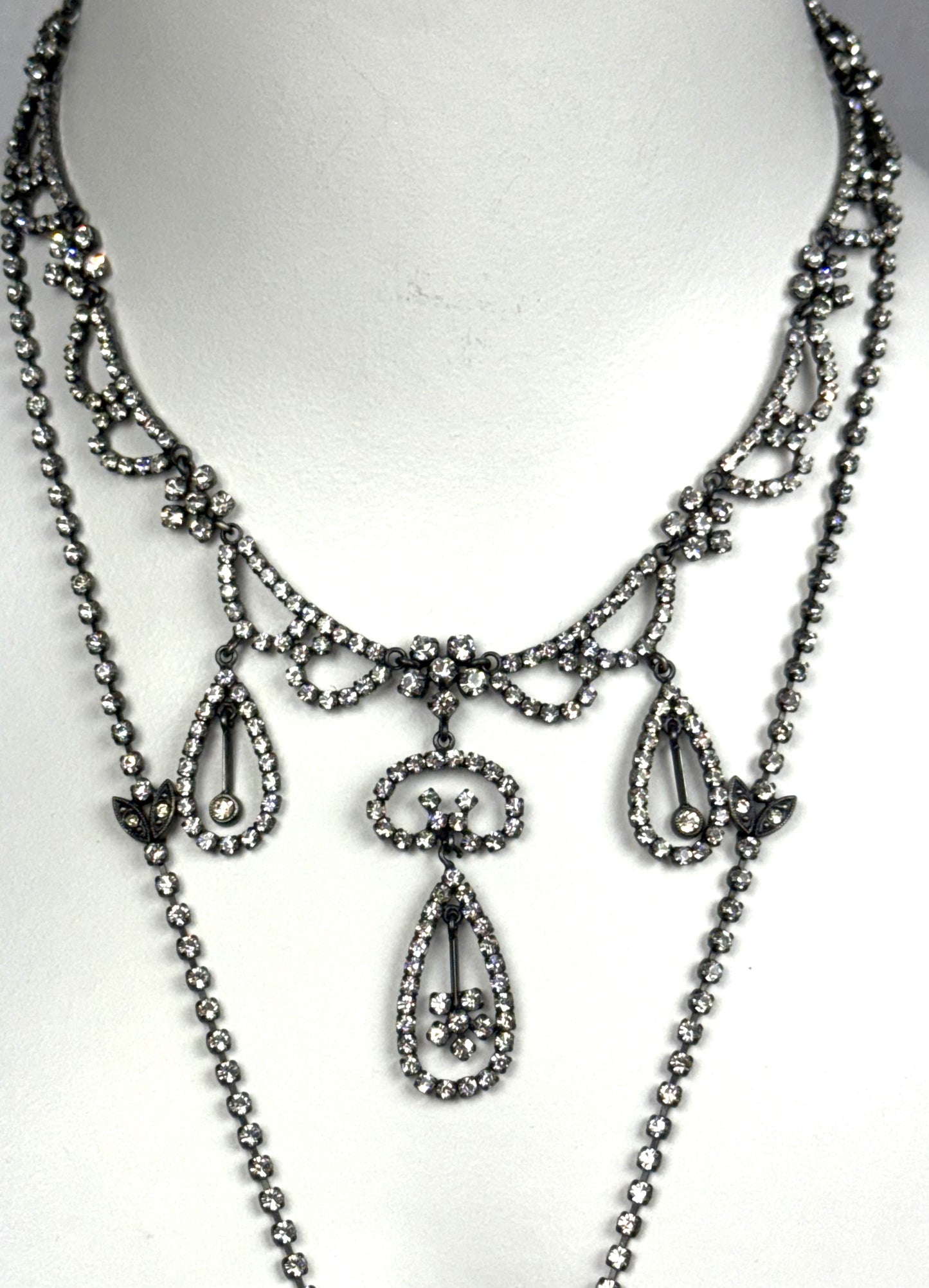 F/W 1997 Christian Dior by John Galliano Large Crystal Drop Earrings & 2 Necklace Set