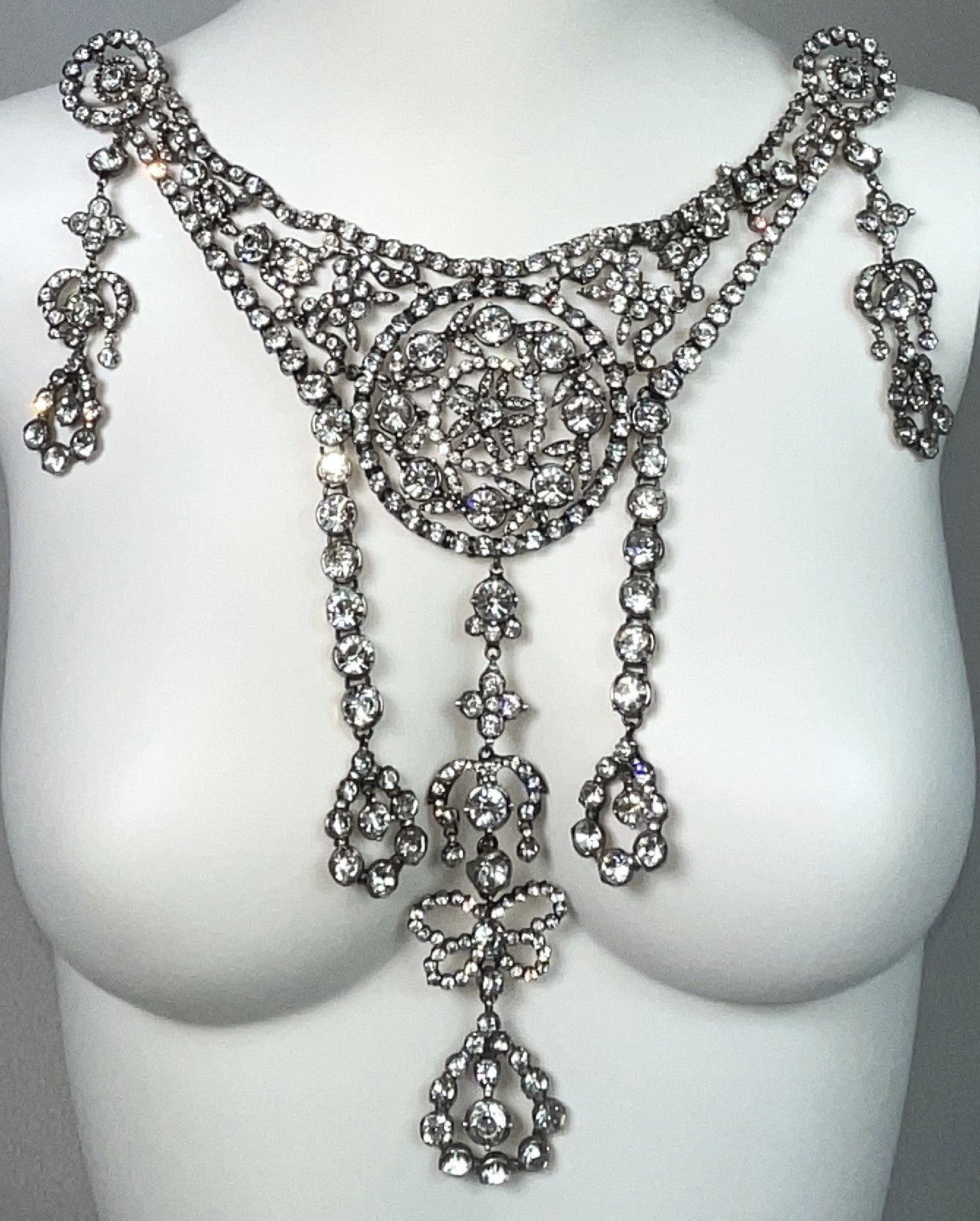 F/W 1997 Christian Dior by John Galliano Haute Couture Runway Huge Crystal Necklace Pin