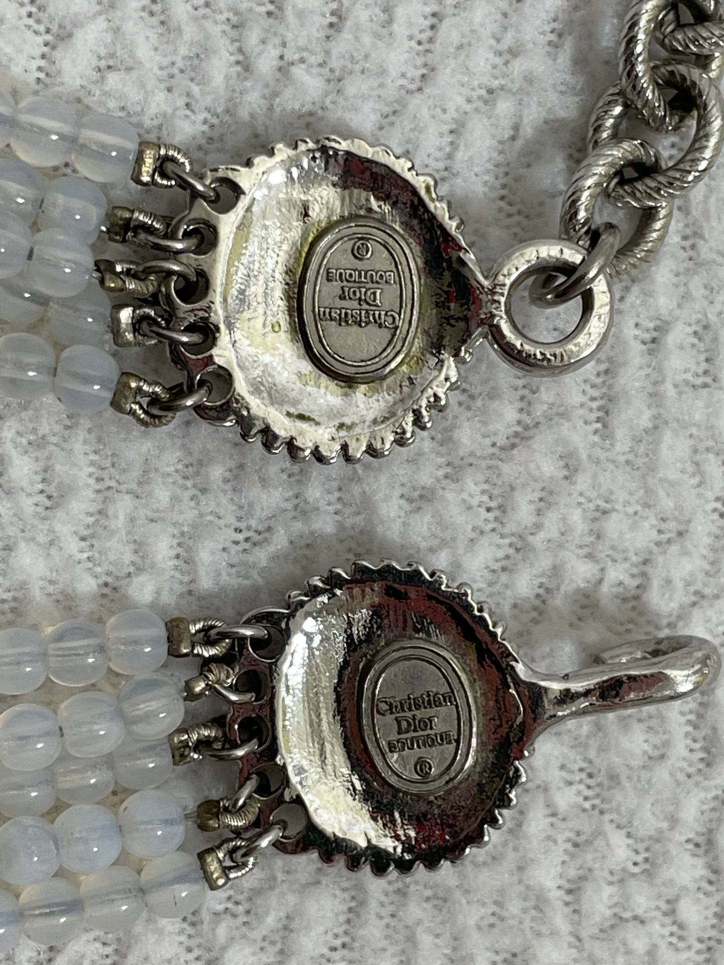 F/W 1999 Christian Dior by John Galliano Moonstone Necklace & Earrings Set