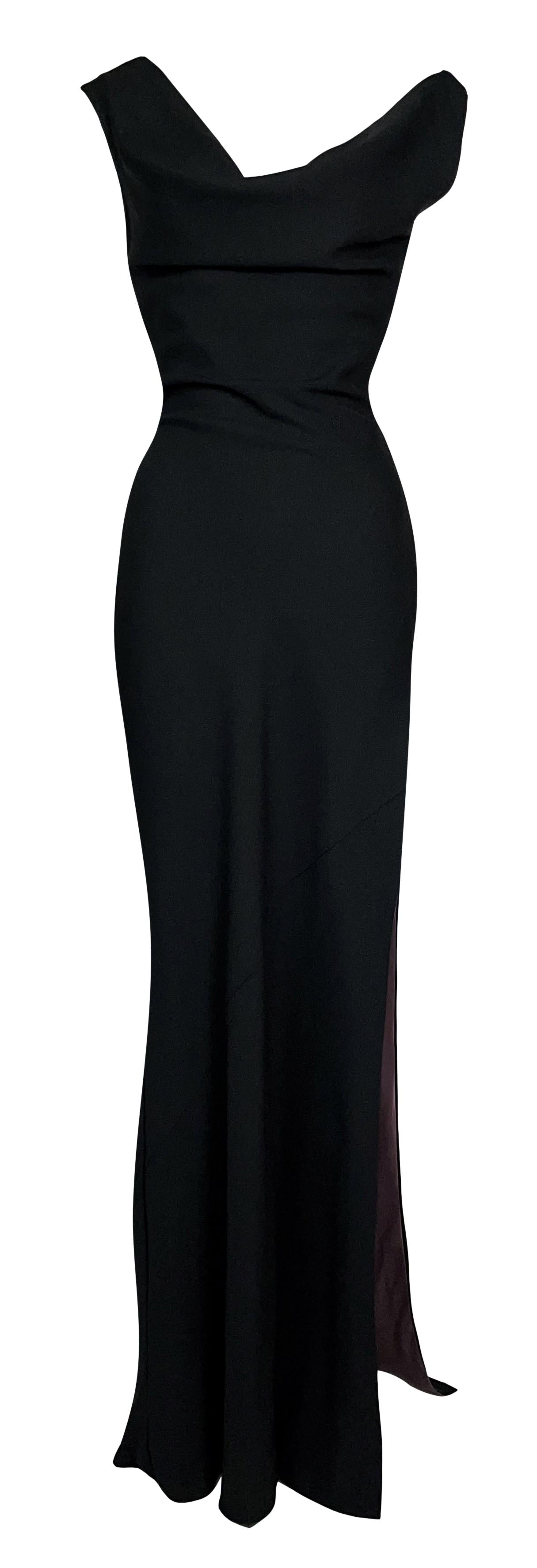 F/W 1997 Christian Dior by John Galliano Runway Black High Slit Backless Dress