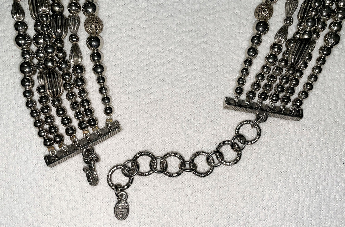 F/W 1997 Christian Dior by John Galliano Runway Large Silver Bib Choker Necklace