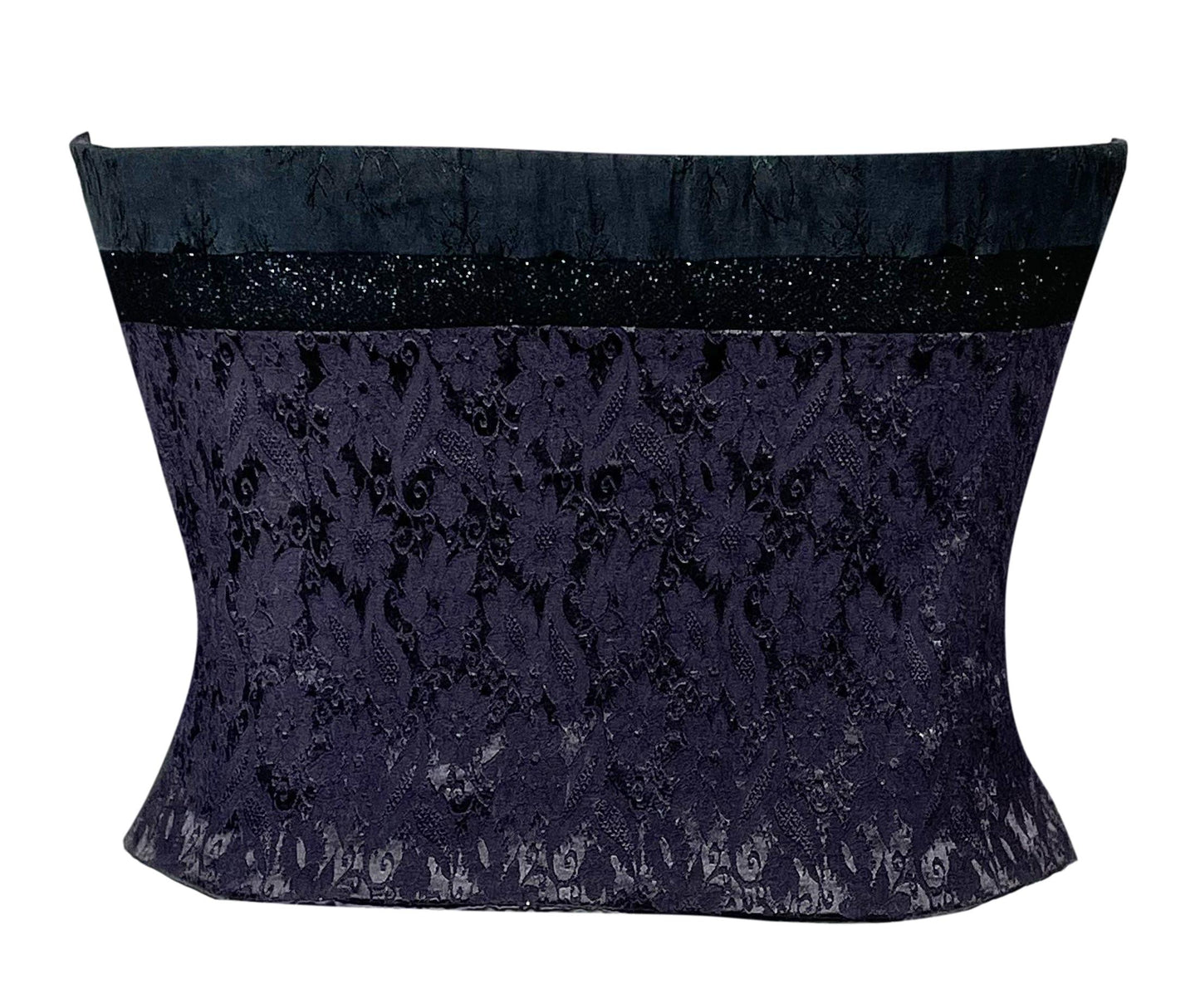 F/W 1997 Christian Dior by John Galliano Plum Purple Strapless Bustier Crop Top