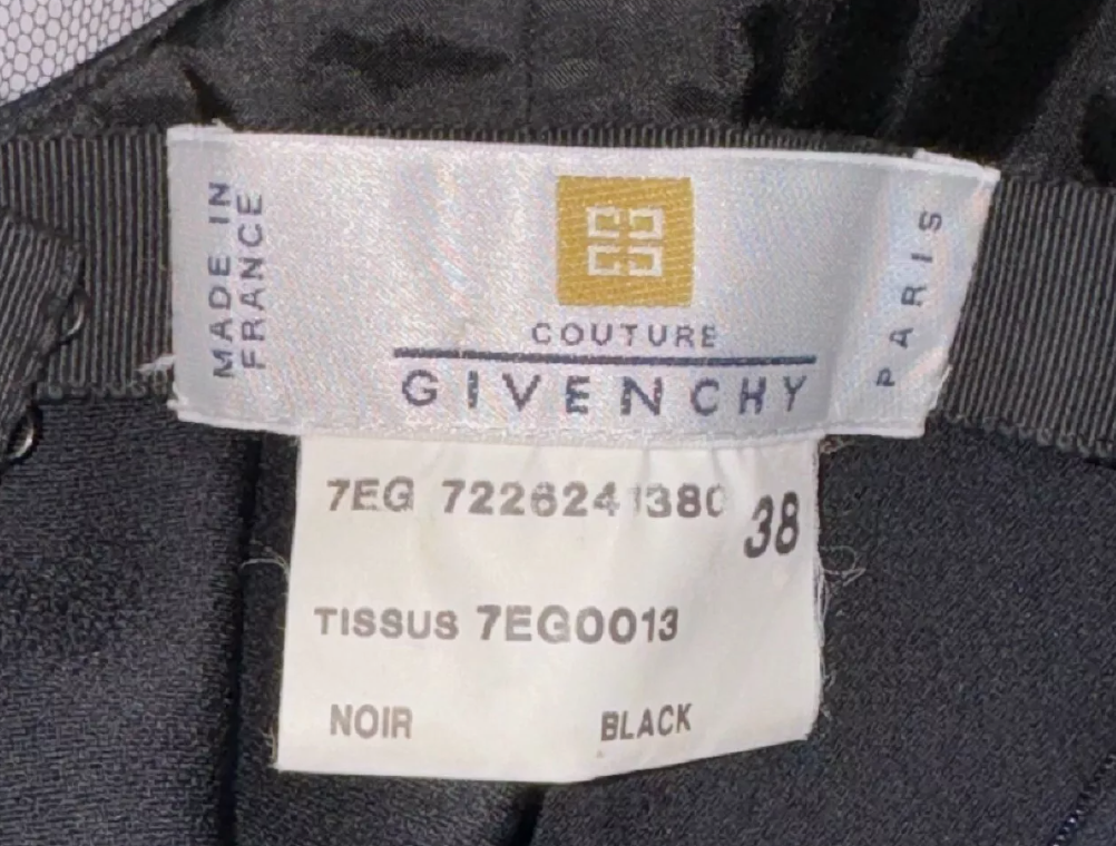 S/S 1997 Givenchy by John Galliano Sheer Black Lace Goth High Neck Mini Dress