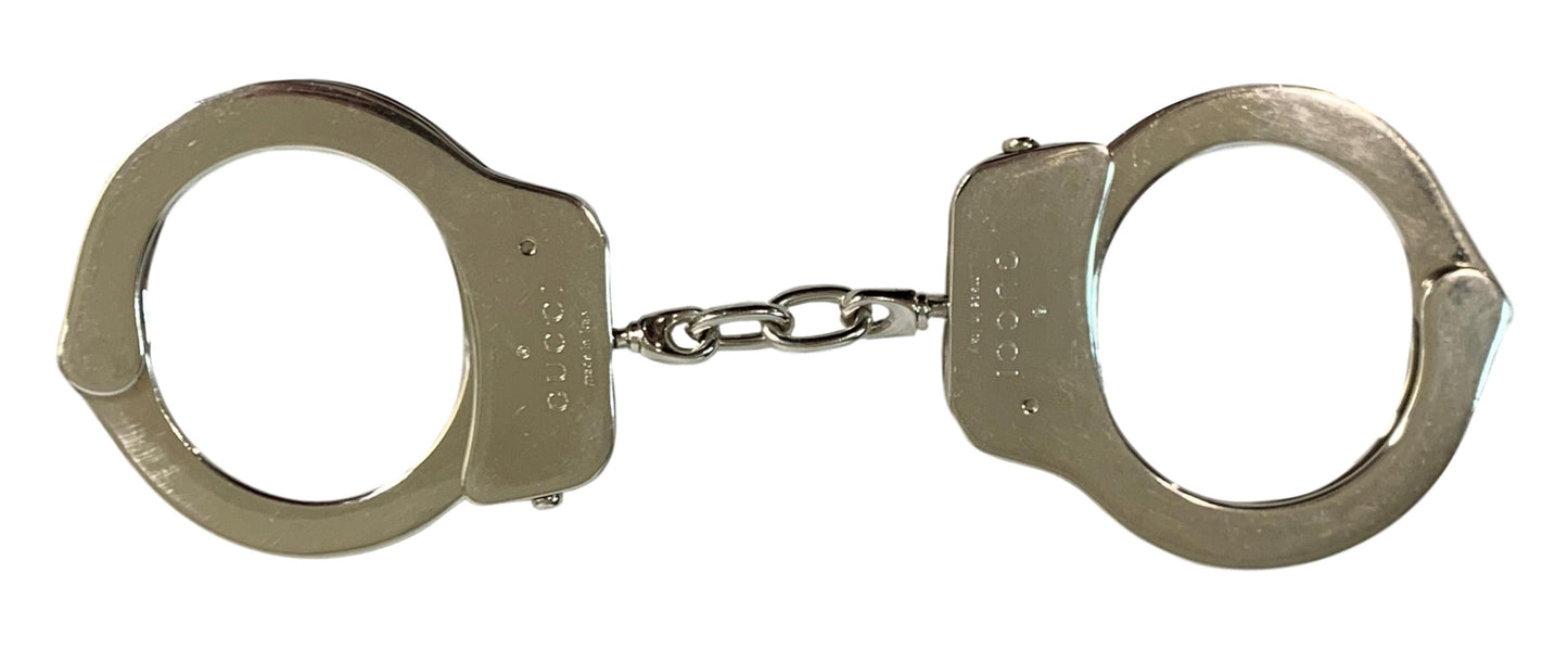 Vintage 1998 Gucci by Tom Ford RARE Numbered Silver Handcuffs Bracelet