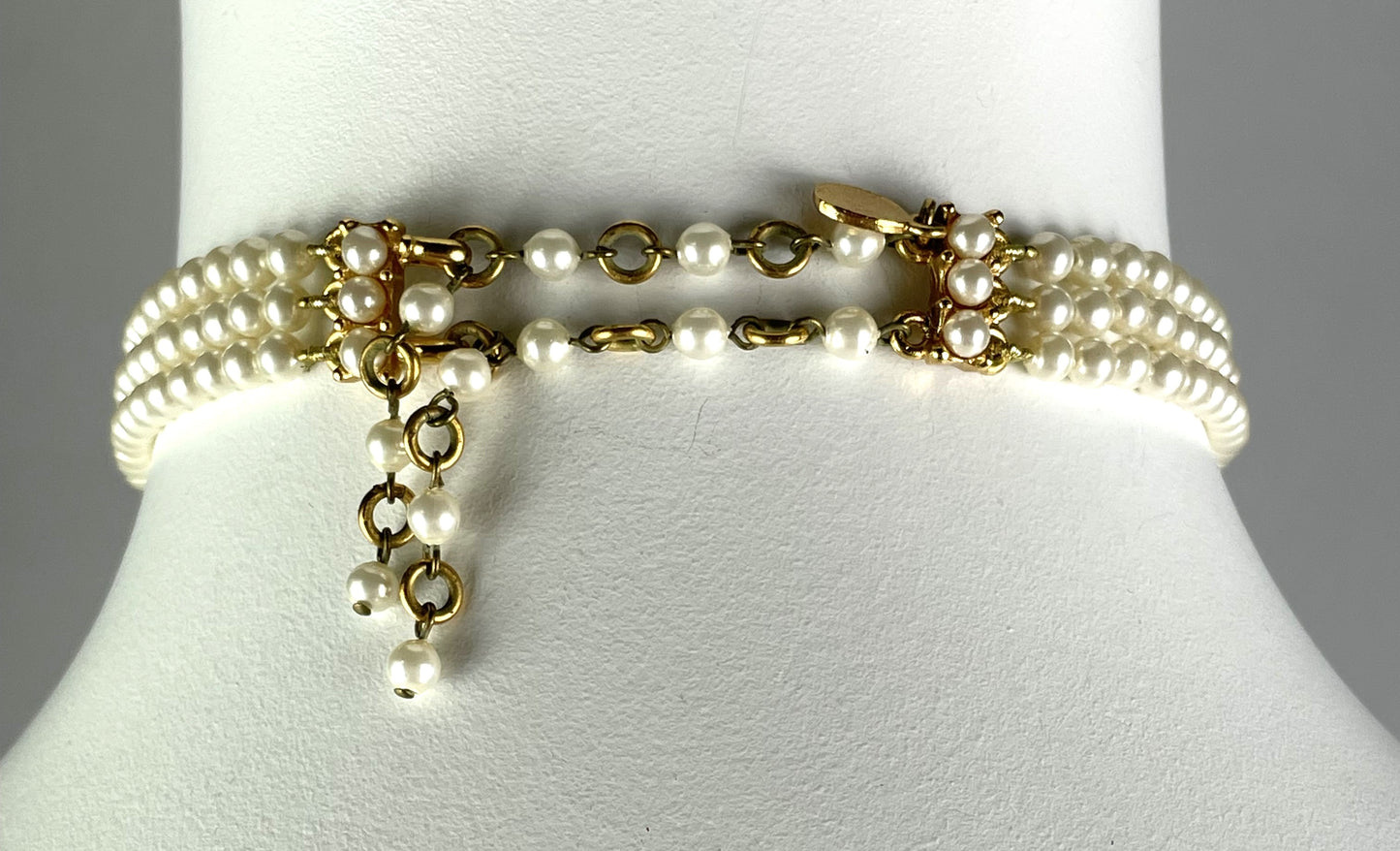 Vintage 1998 Christian Dior by John Galliano Pearl & Gold Rose Cameo Choker Necklace