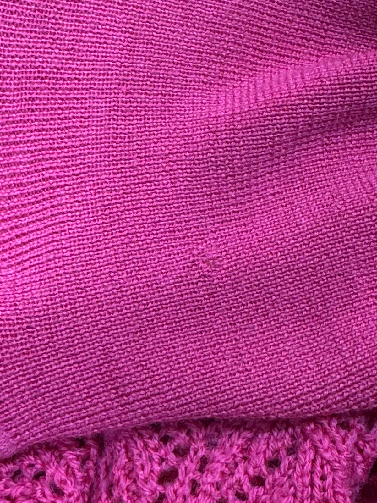 F/W 1998 Christian Dior x John Galliano Pink Knit Cropped Lace Trim Sweater & High Rise Pin-Up Brocade Classic Pencil Pants Set