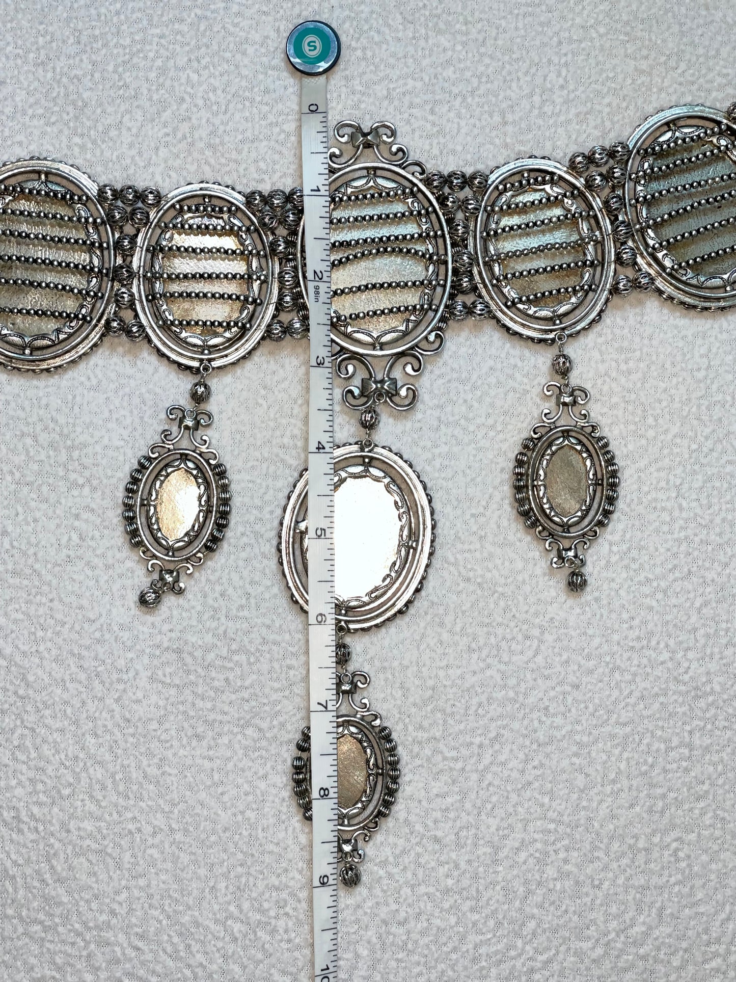 F/W 1998 Christian Dior by John Galliano Runway Large Cameo Choker Necklace & Earrings Set