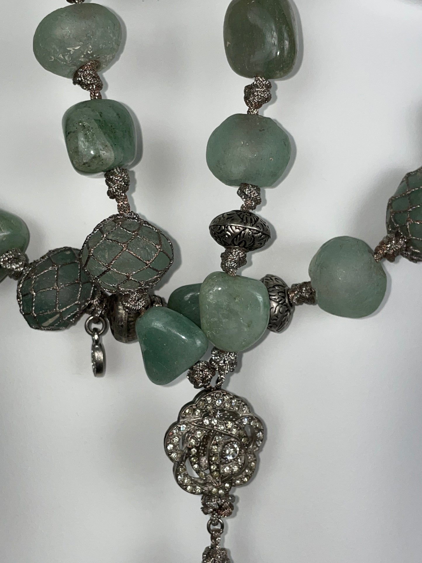 F/W 1998 Christian Dior by John Galliano Runway Large Stone & Crystal Roses Necklace & Earrings Set