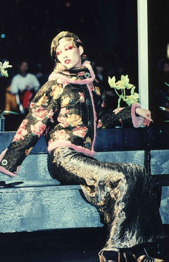 F/W 1998 Christian Dior by John Galliano Silver Lamé Bias Cut Beaded Necklace Straps Mermaid Maxi Dress Gown