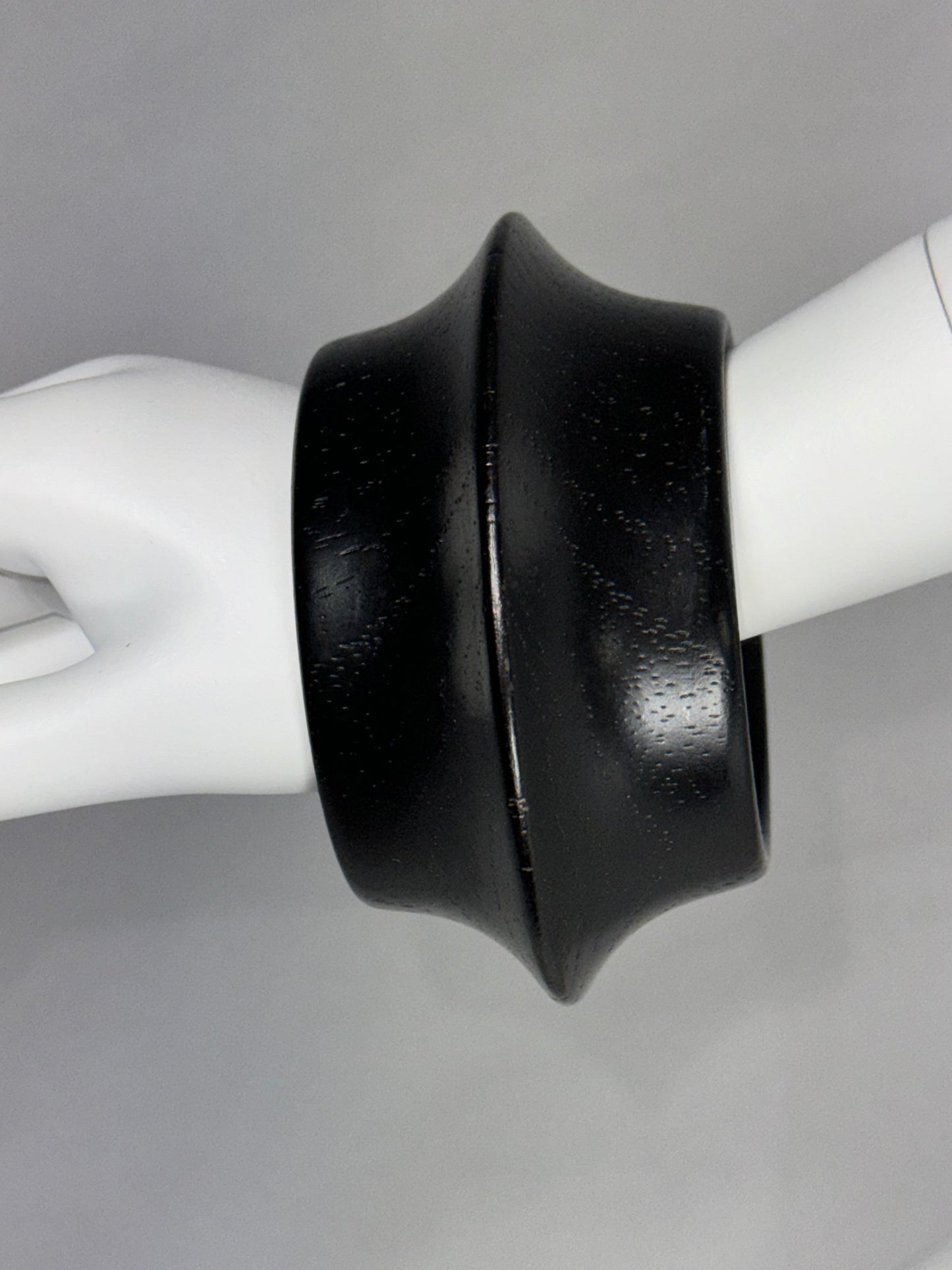 Vintage 1999 Christian Dior by John Galliano Large Ebony Wood Necklace & Wide Cuff Bracelet