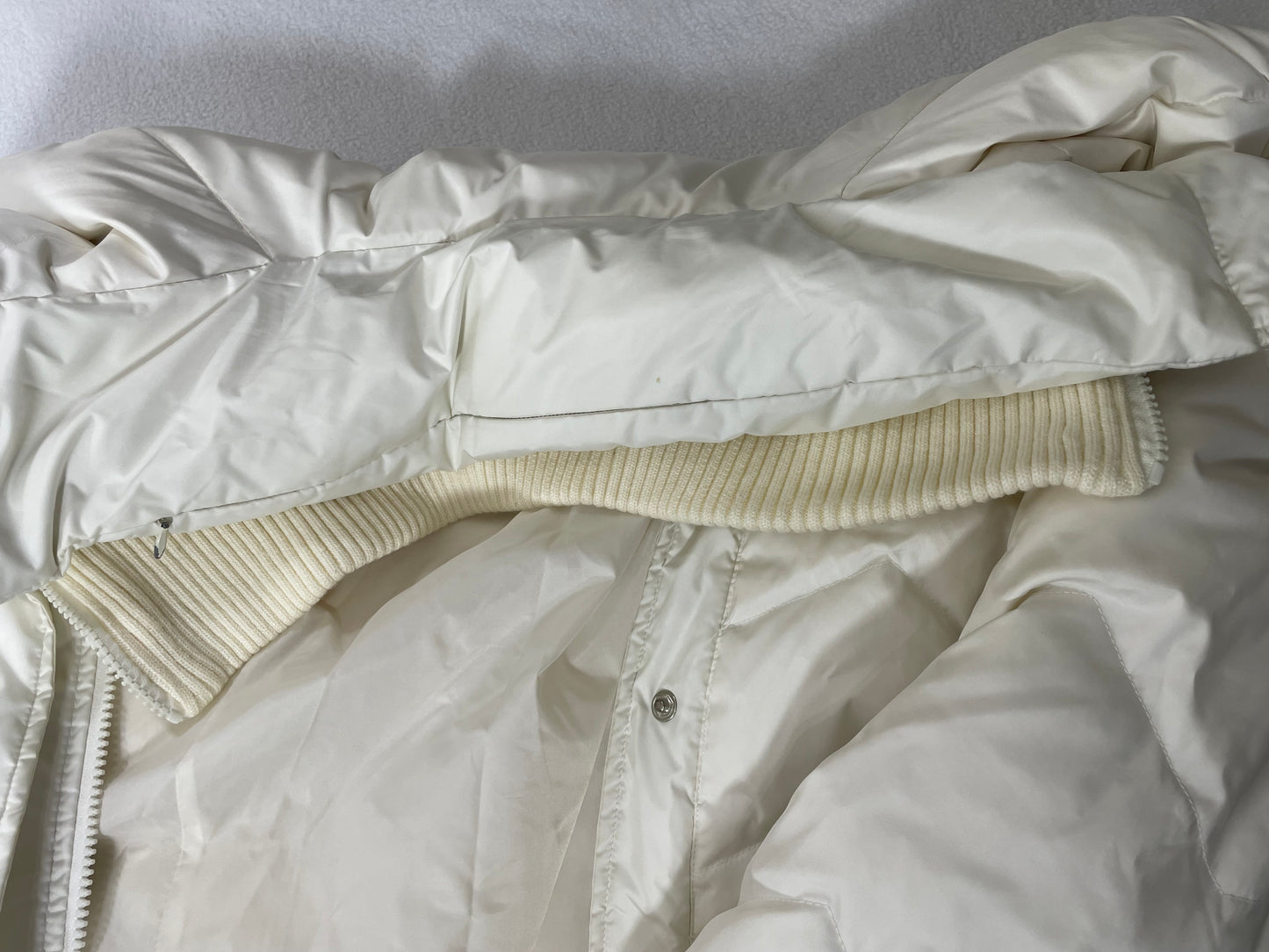 C. 2000 Alexander McQueen Ivory Down Puffer Long Coat Jacket