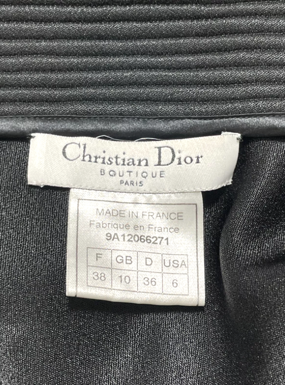 F/W 1999 Christian Dior by John Galliano Runway Wide Neck Bow L/S Black Mermaid Maxi Dress