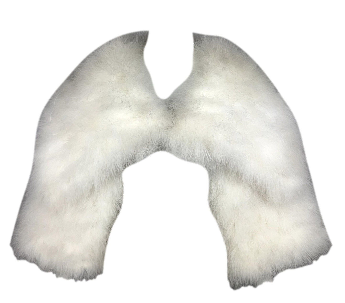 F/W 2000 John Galliano Runway White Feather Chubby Cropped Jacket