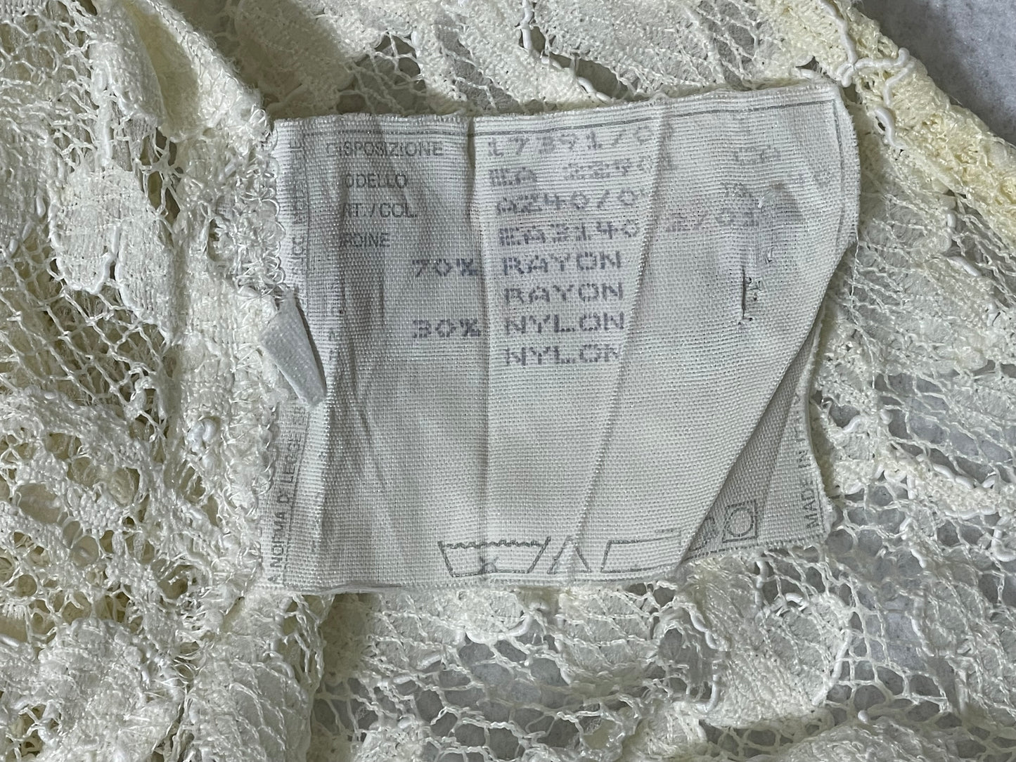 Vintage S/S 1999 Alexander McQueen Ivory Lace Halter Mini Dress