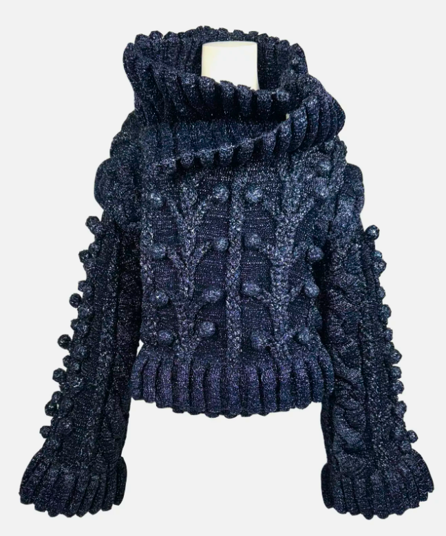 S/S 1999 Christian Dior Haute Couture by John Galliano Runway Pom Sweater Top