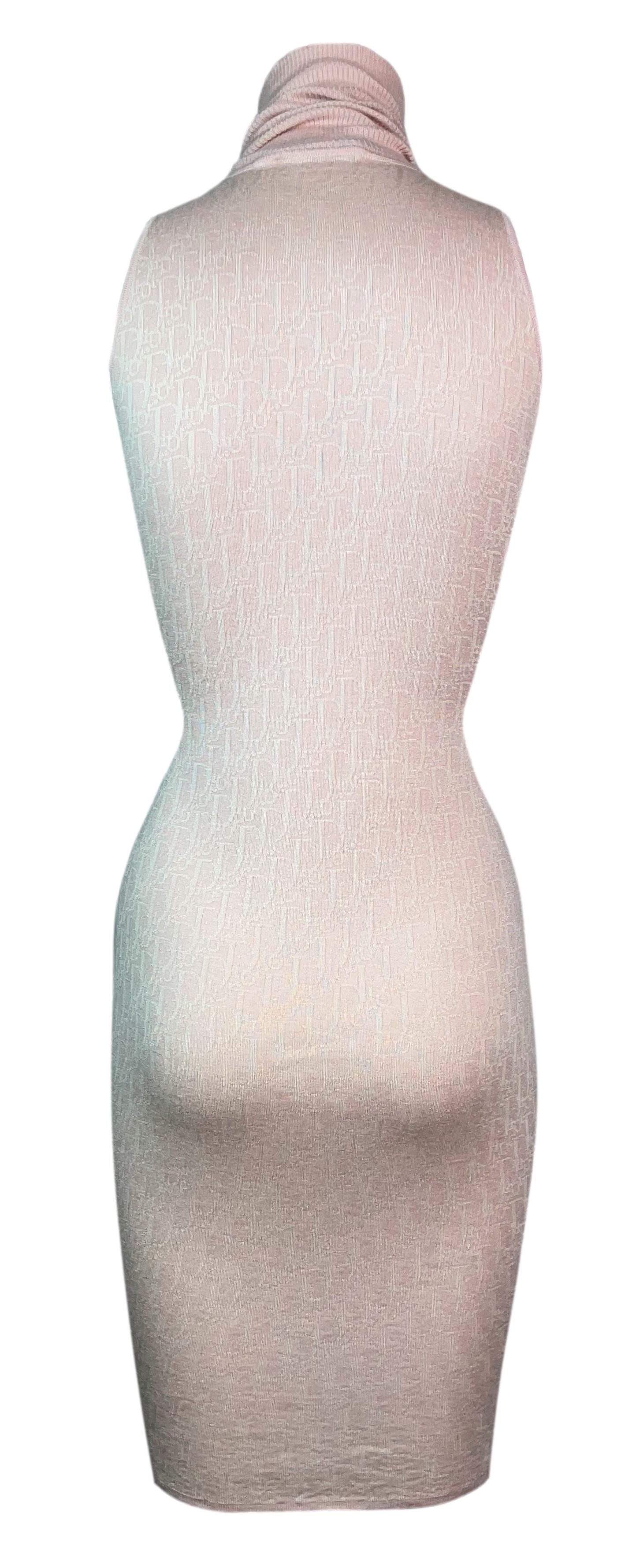 S/S 1999 Christian Dior by John Galliano Monogram Logo Bodycon Silk Mini