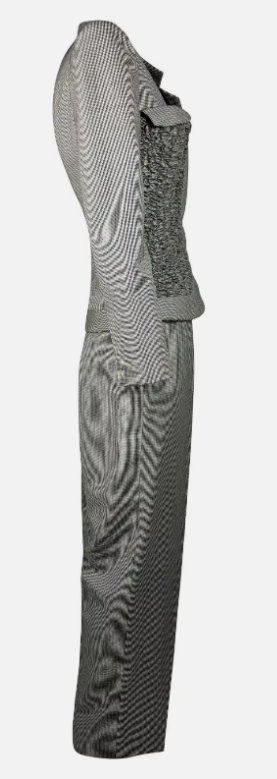 F/W 2000 Christian Dior by John Galliano Haute Couture Old Hollywood Style Fitted Jacket & Pants Suit