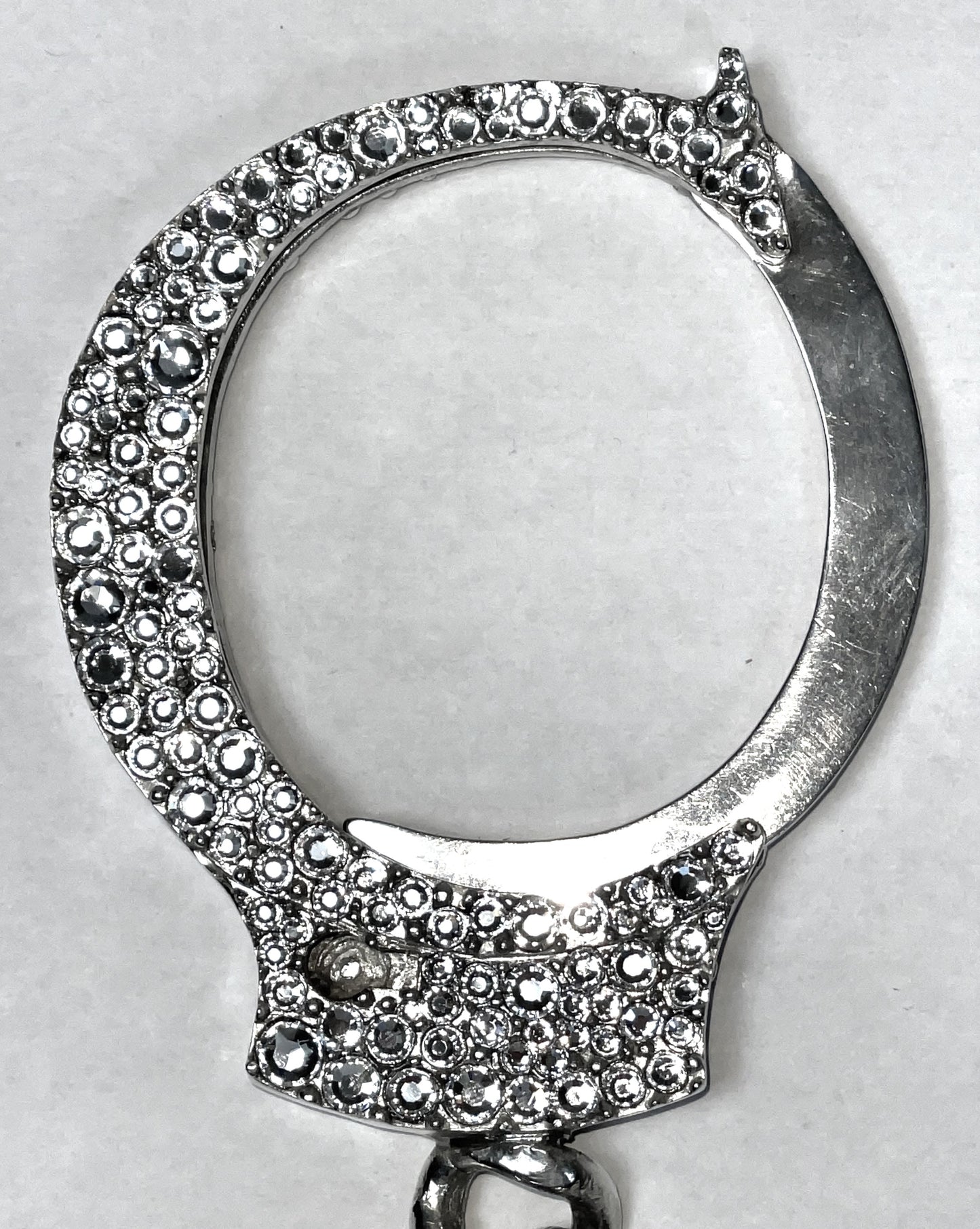 *EXTREMELY RARE* ARCHIVAL F/W 2000 Christian Dior by John Galliano Haute Couture Runway Silver Crystal Bondage Handcuffs Bracelet