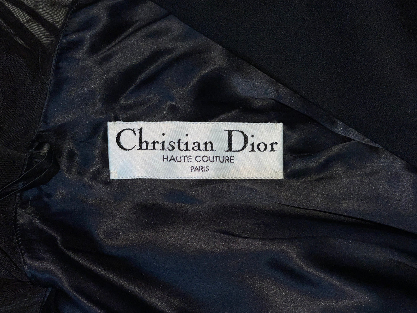 F/W 2000 Christian Dior by John Galliano Haute Couture Runway Sheer Black Corset One Arm Dress