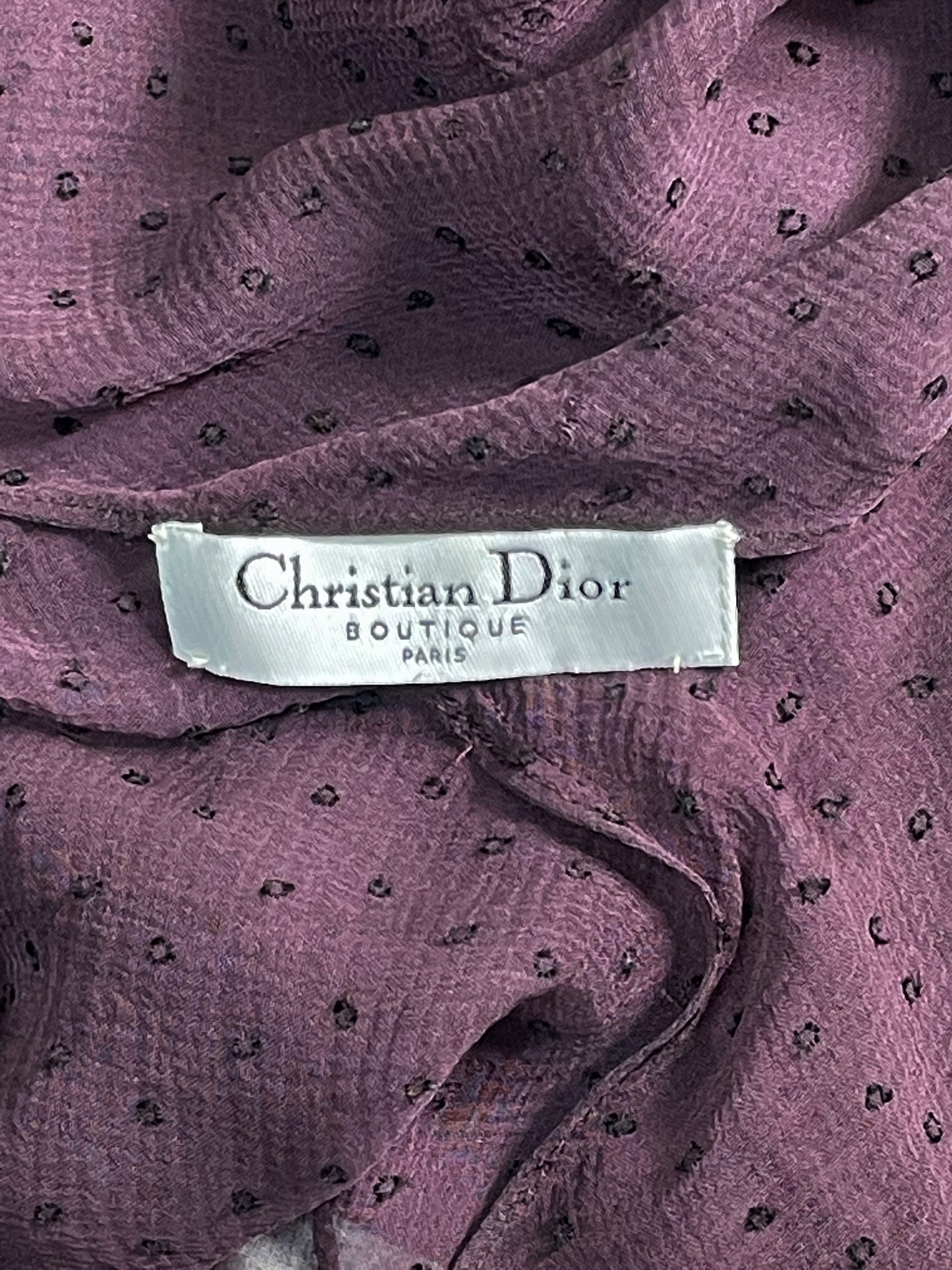 F/W 2000 Christian Dior by John Galliano Sheer Purple Silk Choker Asymmetrical Dress