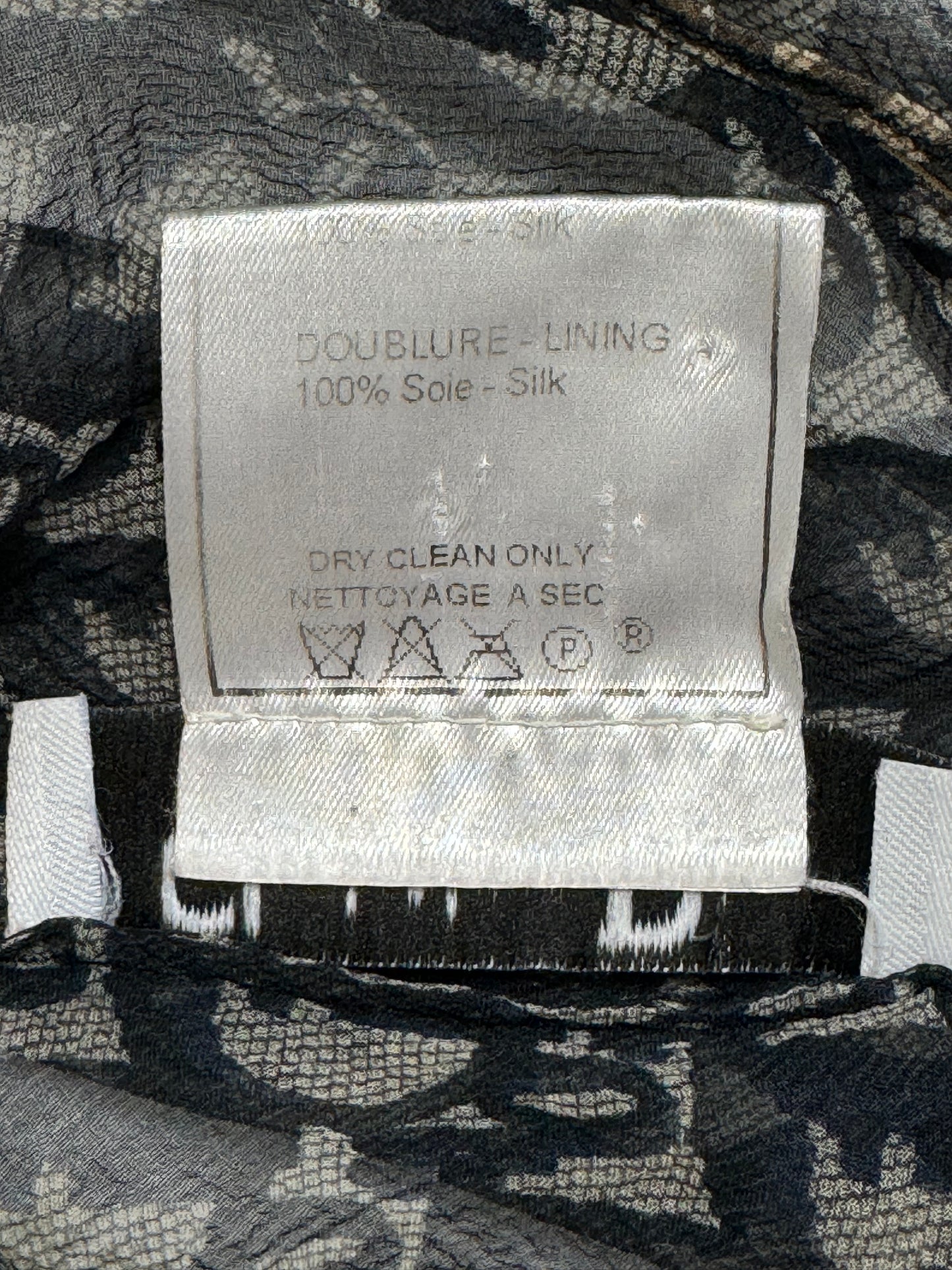 F/W 2000 Christian Dior by John Galliano Sheer Blue Silk Logo Monogram Top