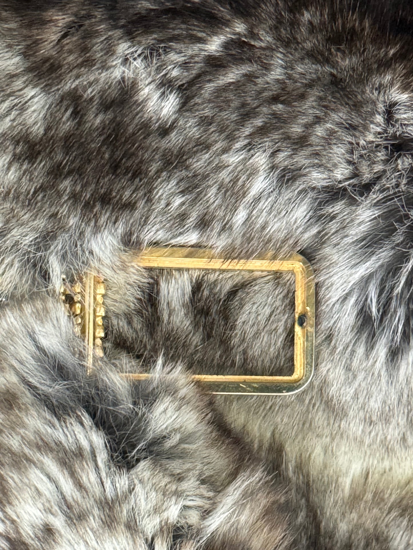 F/W 2000 Fendi by Karl Lagerfeld Runway Gold Chain Chinchilla Fur Cropped Jacket